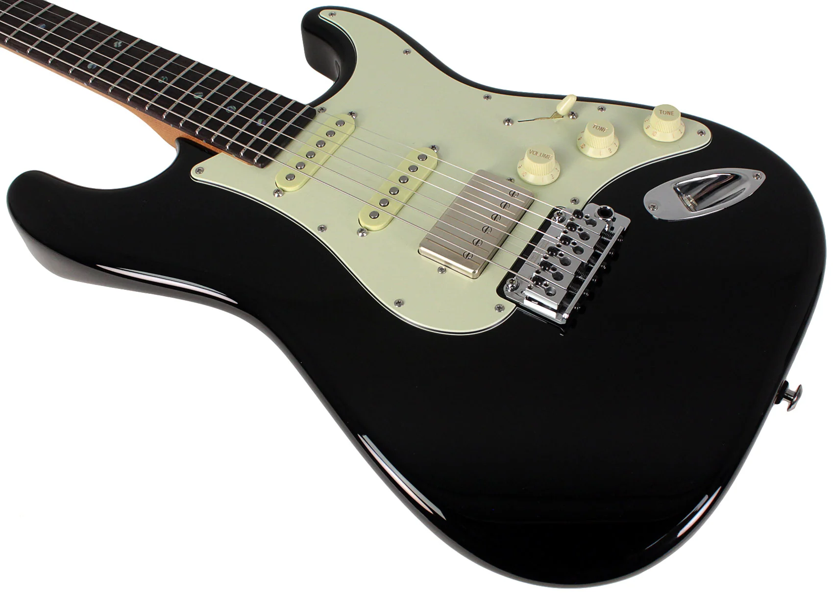 Suhr Select Classic S HSS Guitar, Roasted Neck, Black, Mint PG - Image 4