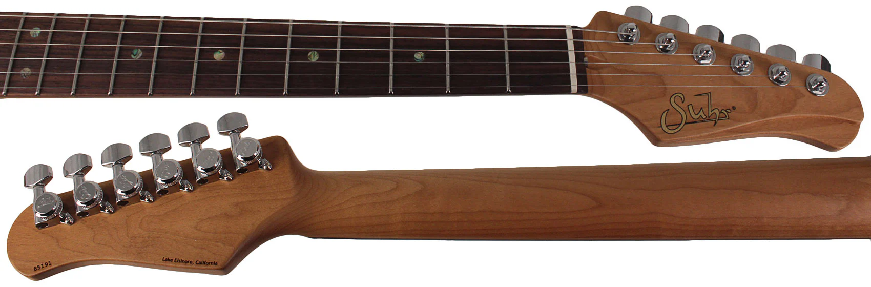 Suhr Select Classic S HSS Guitar, Roasted Neck, Black, Parchment - Image 8