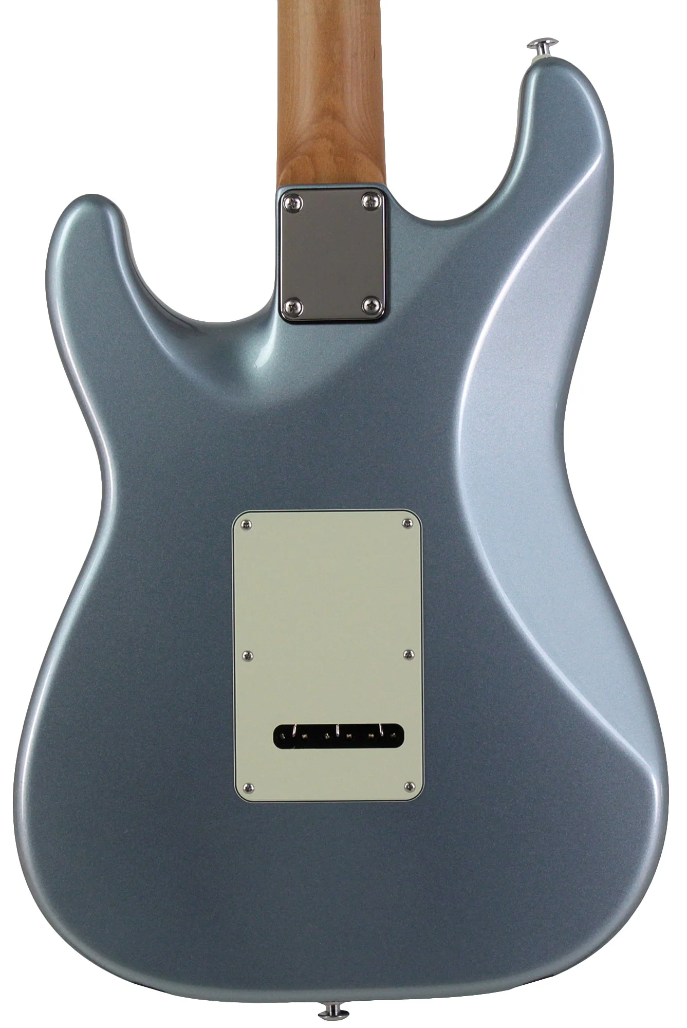 Suhr Select Classic S HSS Guitar, Roasted Neck, Ice Blue Metallic, Aged Green - Image 7
