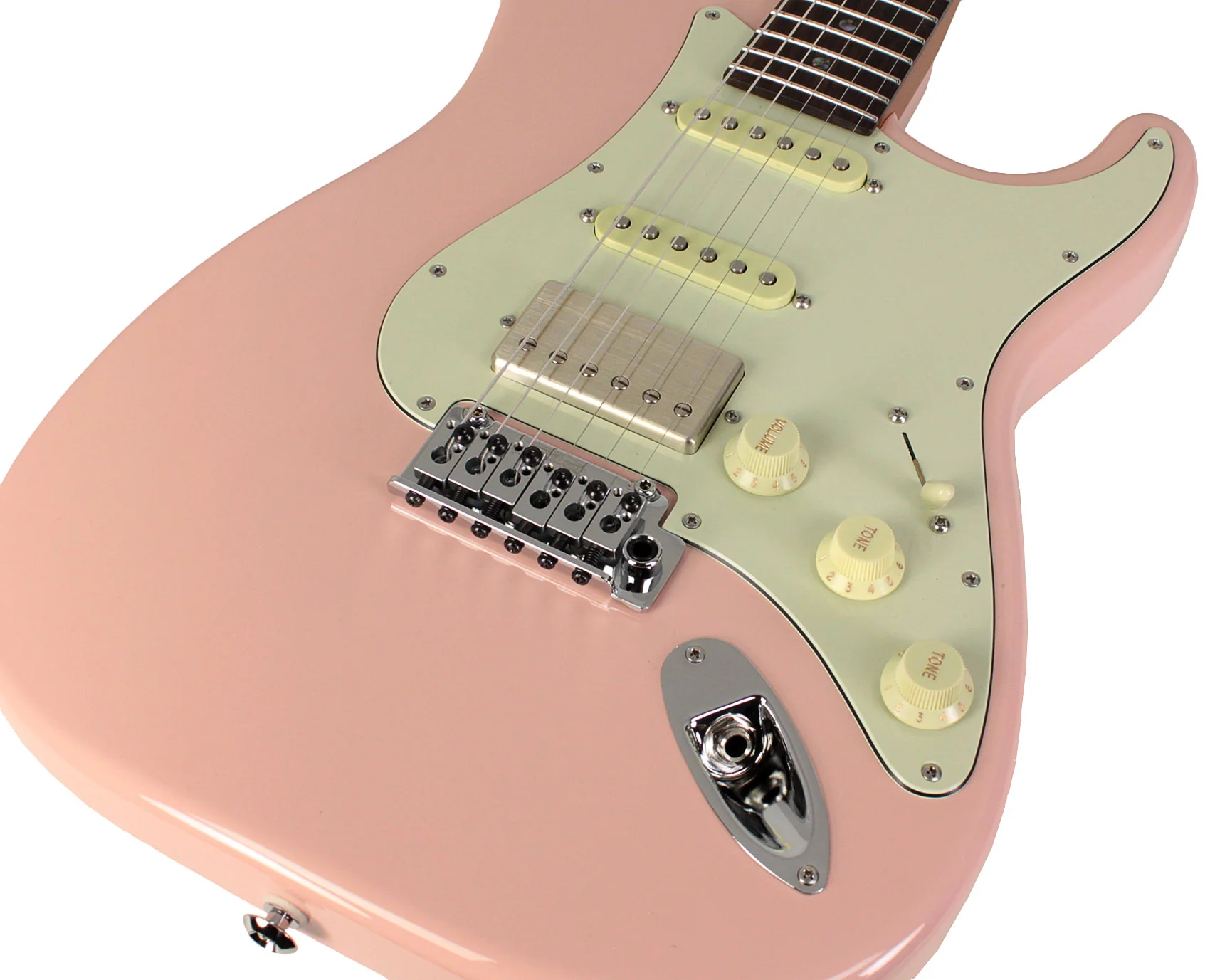 Suhr Select Classic S HSS Guitar, Roasted Neck, Shell Pink - Image 3