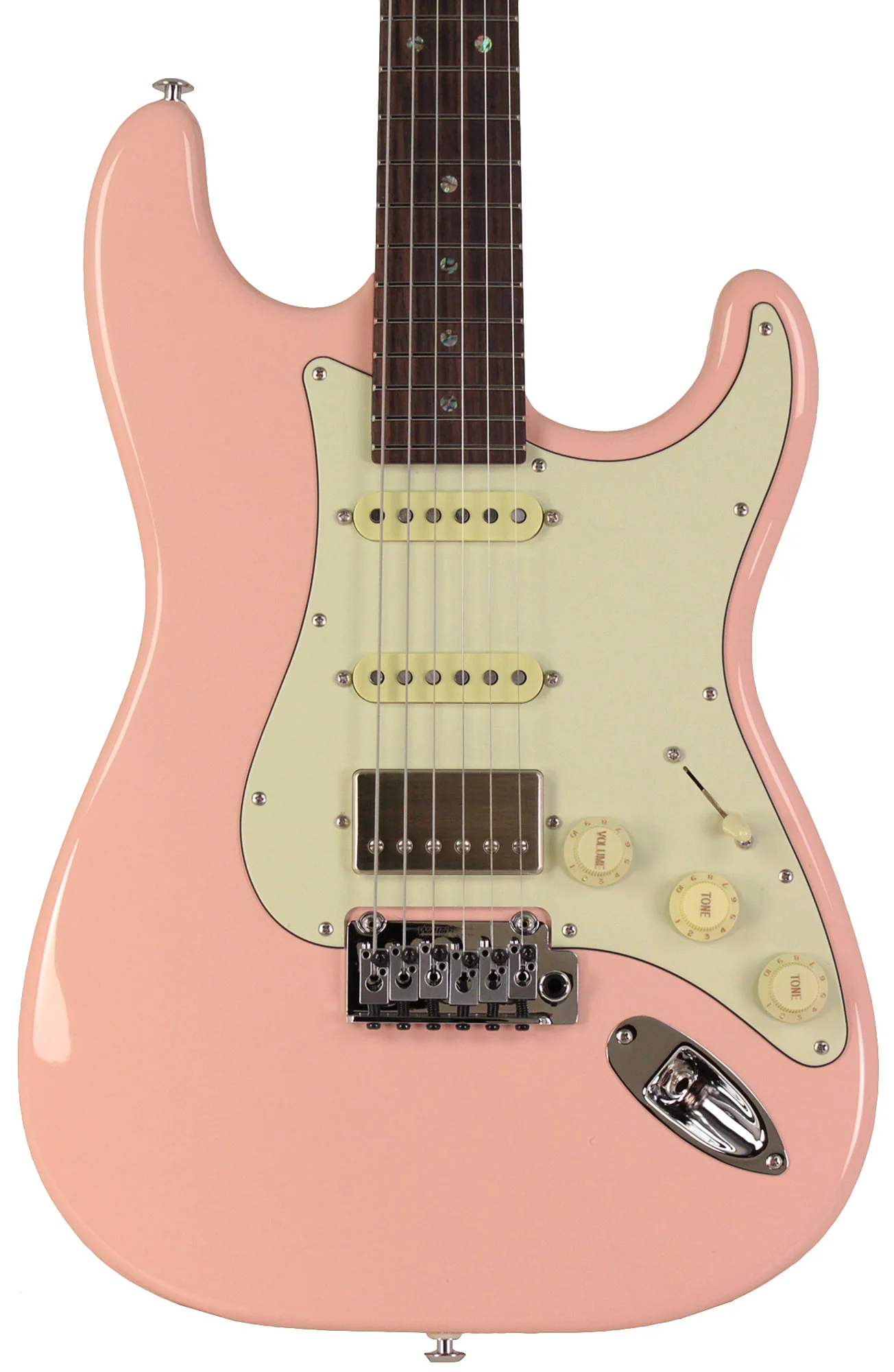 Suhr Select Classic S HSS Guitar, Roasted Neck, Shell Pink - Image 6