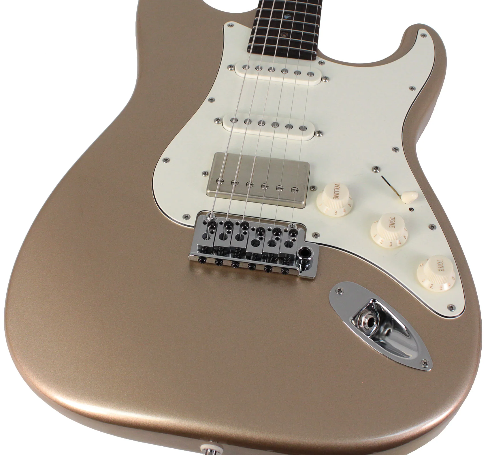 Suhr Select Classic S HSS Guitar, Roasted Neck, Shoreline Gold Metallic - Image 3