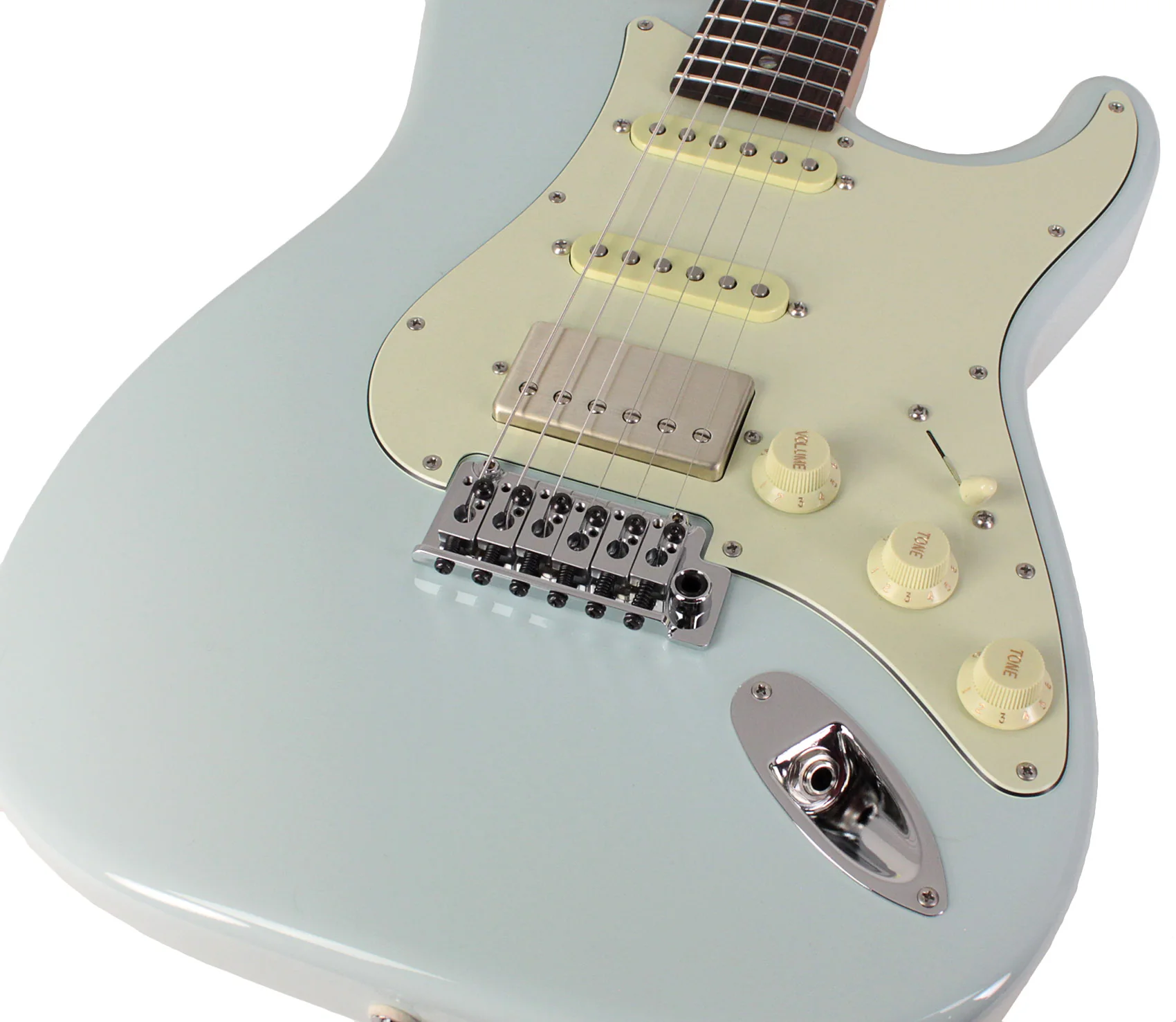 Suhr Select Classic S HSS Guitar, Roasted Neck, Sonic Blue, Mint PG - Image 3