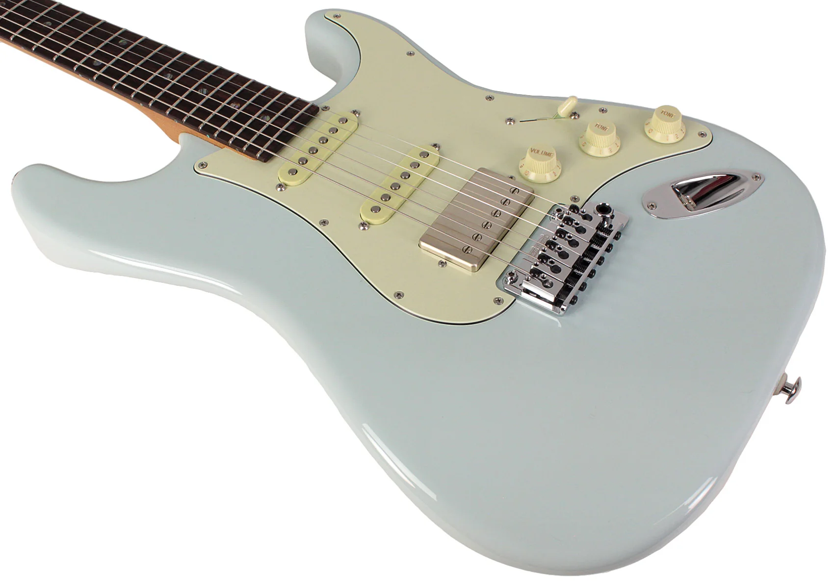 Suhr Select Classic S HSS Guitar, Roasted Neck, Sonic Blue, Mint PG - Image 4