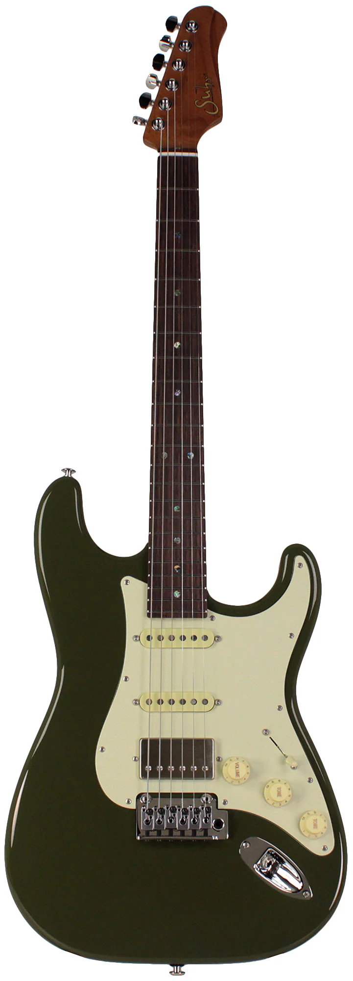 Suhr Select Classic S HSS Guitar, Roasted Neck, Forest Green