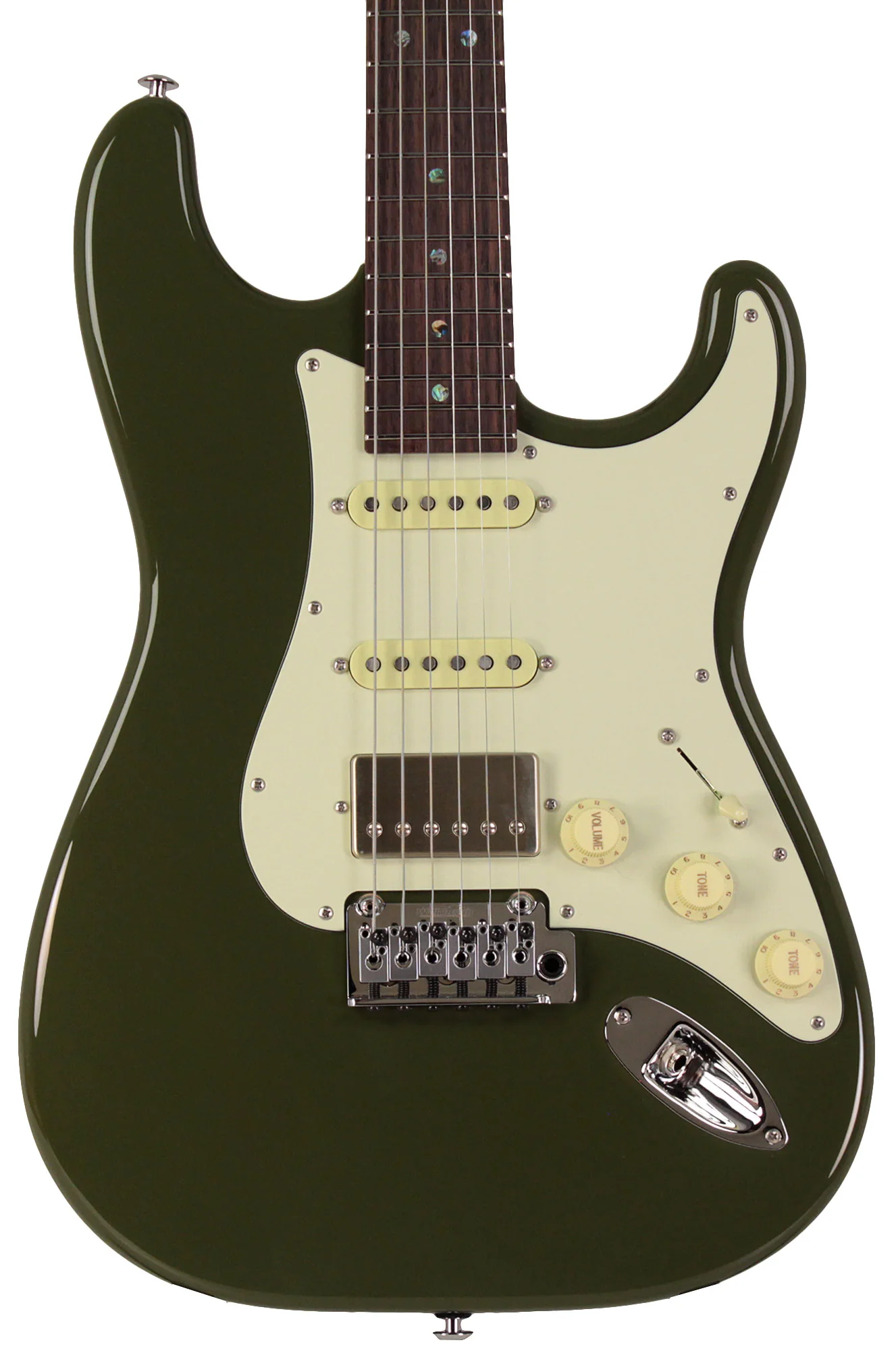 Suhr Select Classic S HSS Guitar, Roasted Neck, Forest Green - Image 6