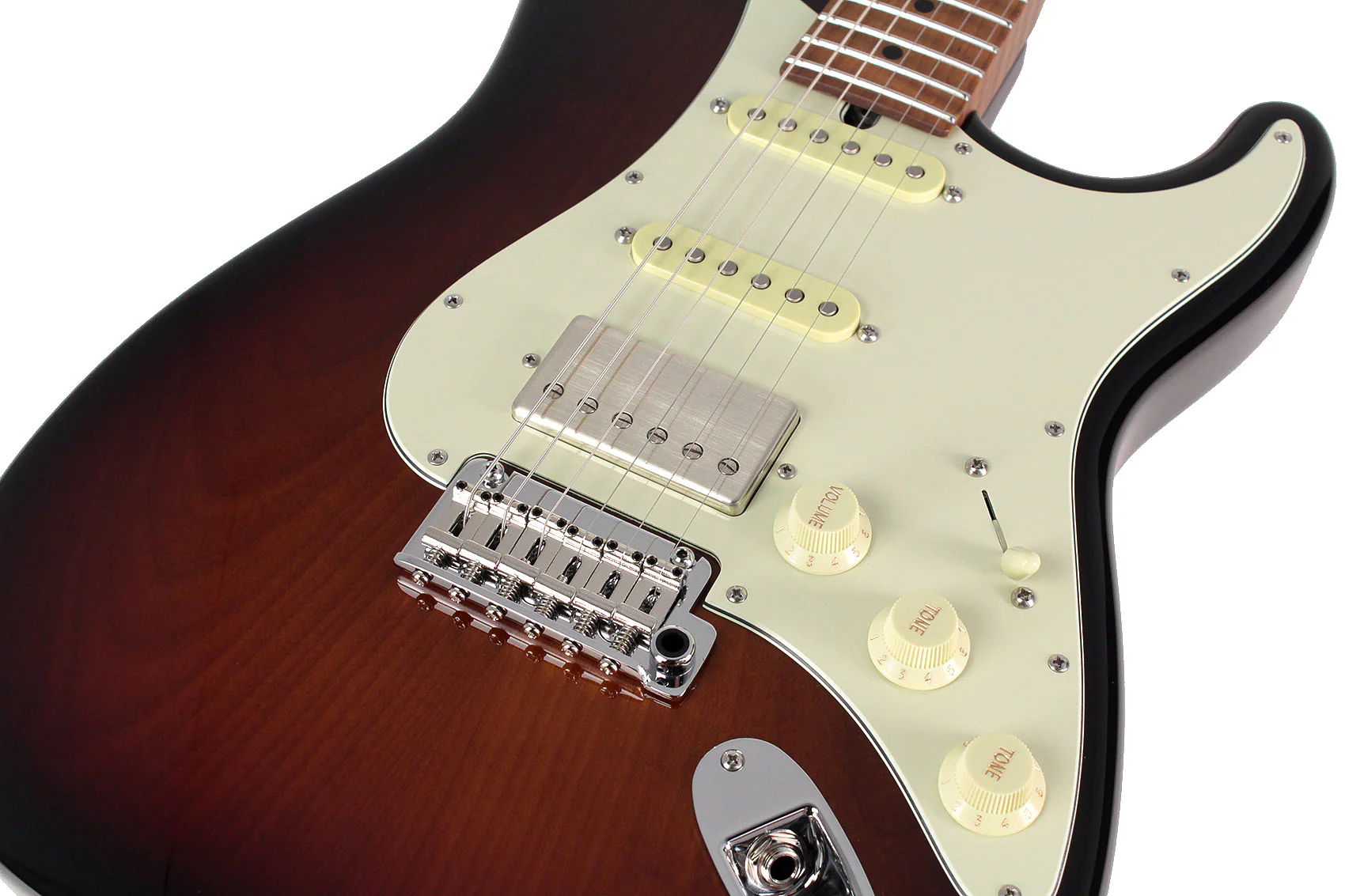 Suhr Select Classic S HSS Roasted Flamed Guitar, 3-Tone Burst, Maple - Image 3