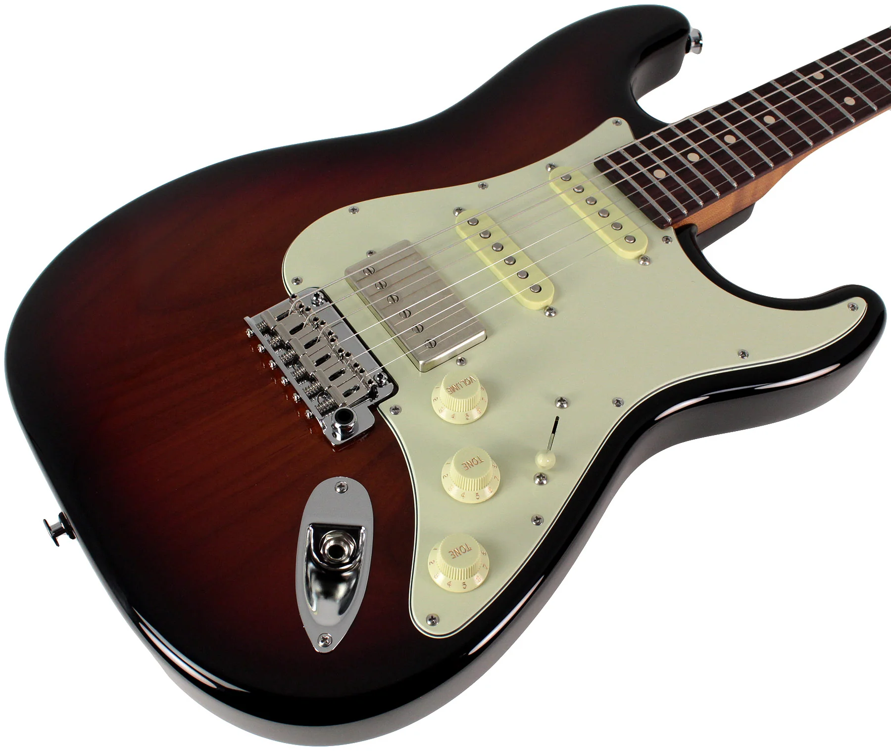 Suhr Select Classic S HSS Roasted Flamed Guitar, 3-Tone Burst, Rosewood - Image 2