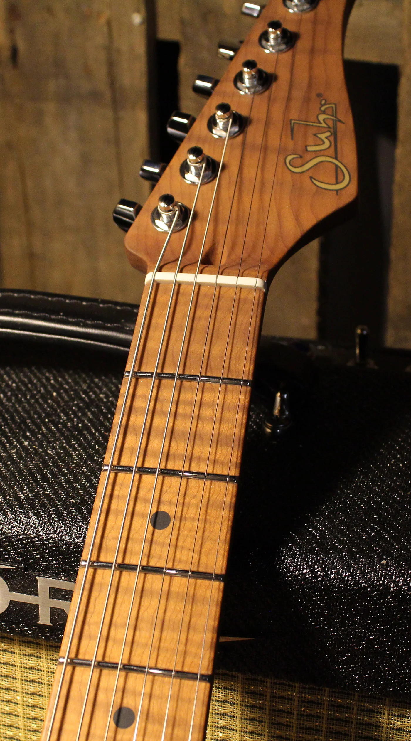 Suhr Select Classic S HSS Roasted Flamed Guitar, Shell Pink, Maple - Image 14