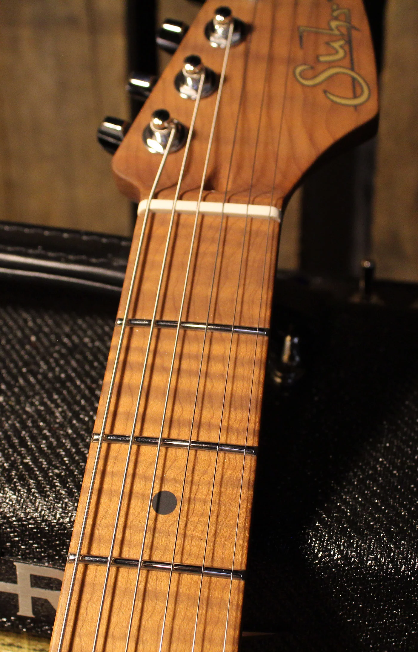 Suhr Select Classic S HSS Roasted Flamed Guitar, Shell Pink, Maple - Image 16