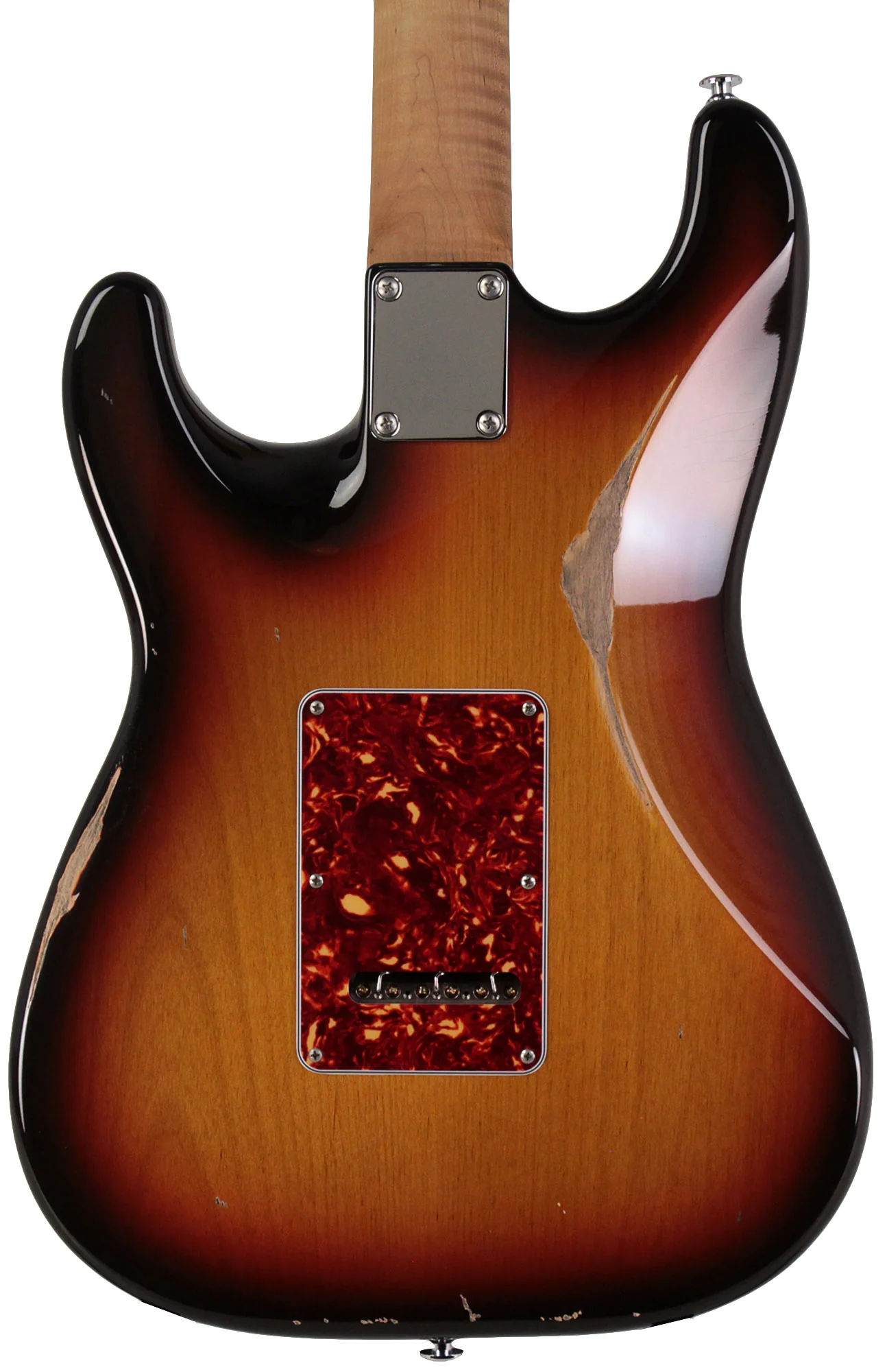 Suhr Select Classic S Antique HSS Guitar, Roasted Flamed Neck, 3-Tone Burst, Rosewood - Image 5