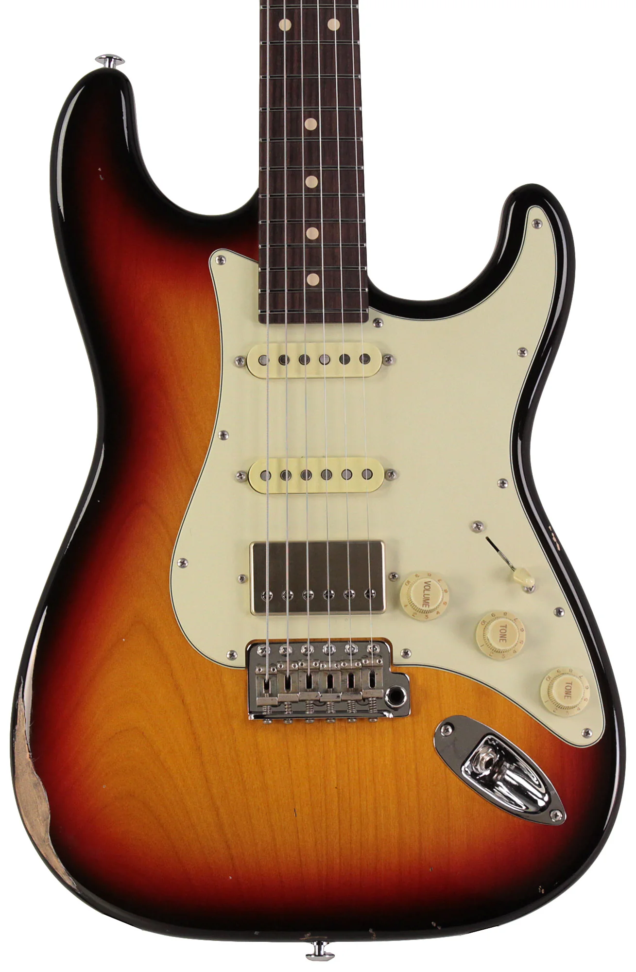 Suhr Select Classic S Antique HSS Guitar, Roasted Neck, 3-Tone Burst - Image 6