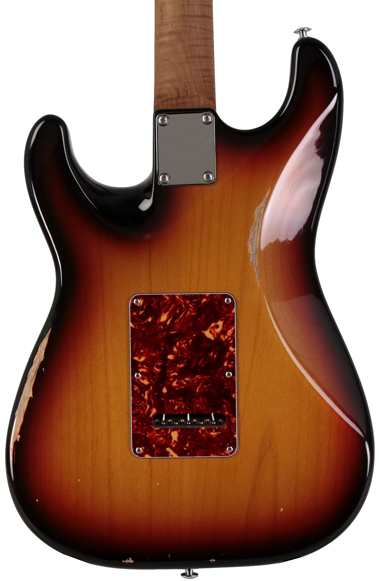 Suhr Select Classic S Antique HSS Guitar, Roasted Flamed Neck, 3-Tone Burst, Rosewood - Image 7