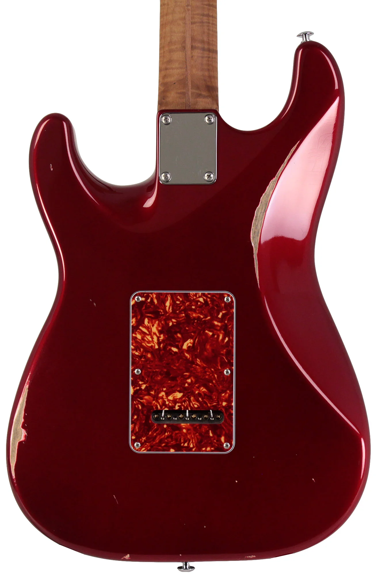 Suhr Select Classic S Antique HSS Guitar, Roasted Flamed Neck, Candy Apple Red, Maple - Image 6