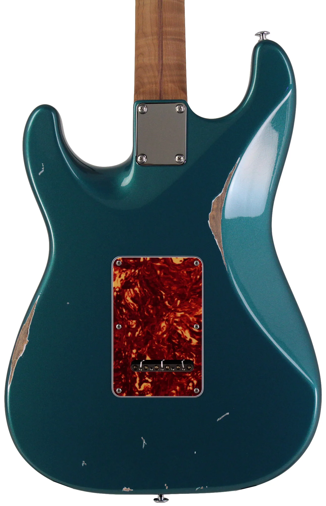 Suhr Select Classic S Antique HSS Guitar, Roasted Flamed Neck, Ocean Turquoise Metallic, Maple - Image 5