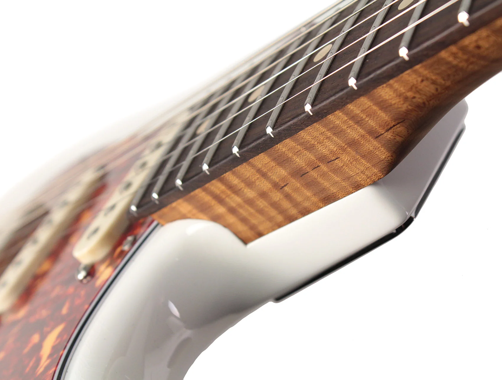 Suhr Select Classic S Antique HSS Guitar, Roasted Flamed Neck, Olympic White, Rosewood - Image 4