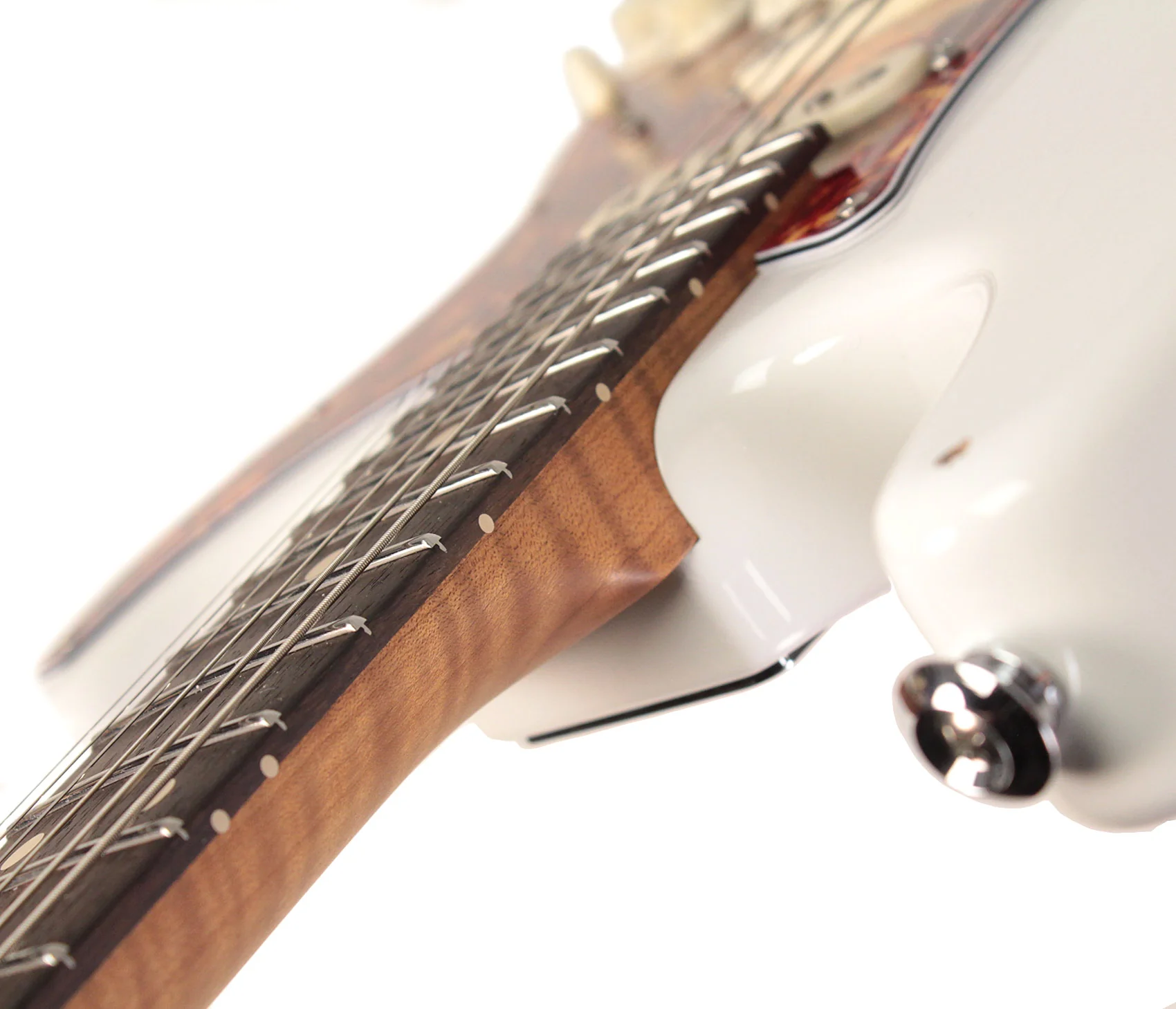 Suhr Select Classic S Antique HSS Guitar, Roasted Flamed Neck, Olympic White, Rosewood - Image 5