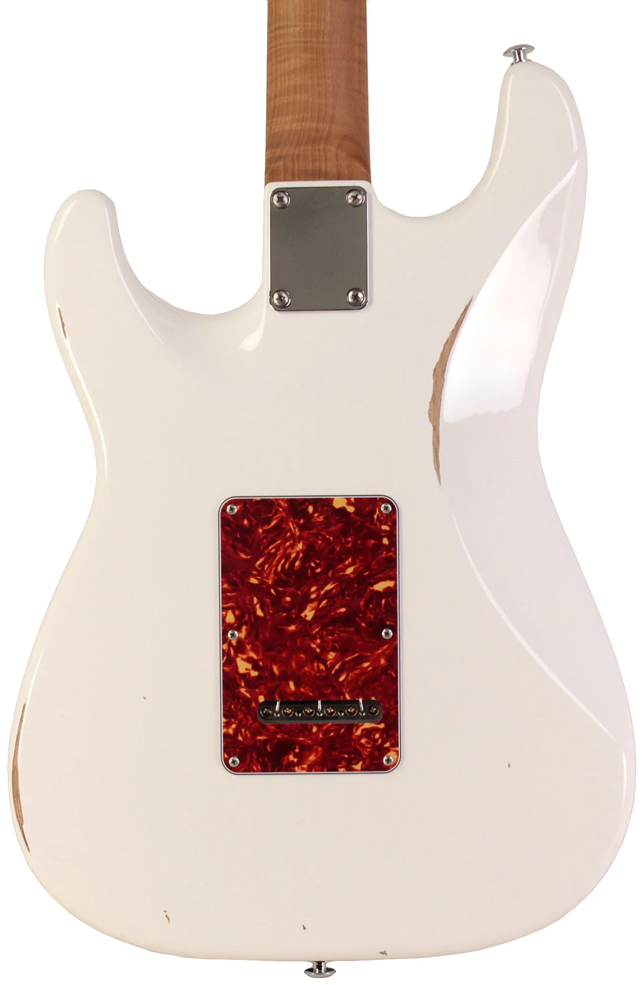 Suhr Select Classic S Antique HSS Guitar, Roasted Flamed Neck, Olympic White, Rosewood - Image 7