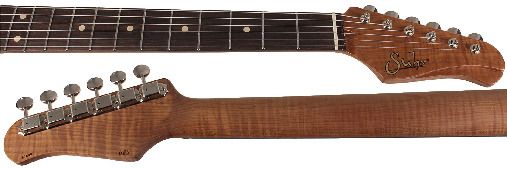 Suhr Select Classic S Antique HSS Guitar, Roasted Flamed Neck, Olympic White, Rosewood - Image 9
