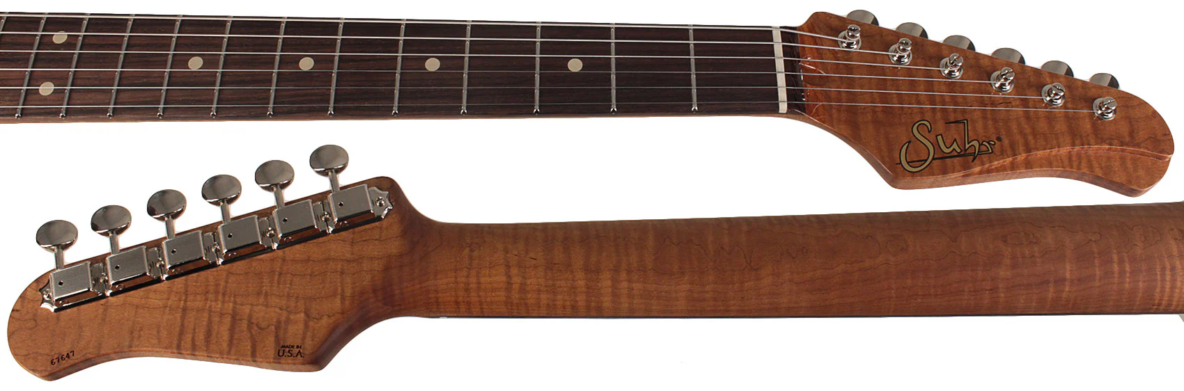 Suhr Select Classic S Antique HSS Guitar, Roasted Flamed Neck, Olympic White, Rosewood - Image 7