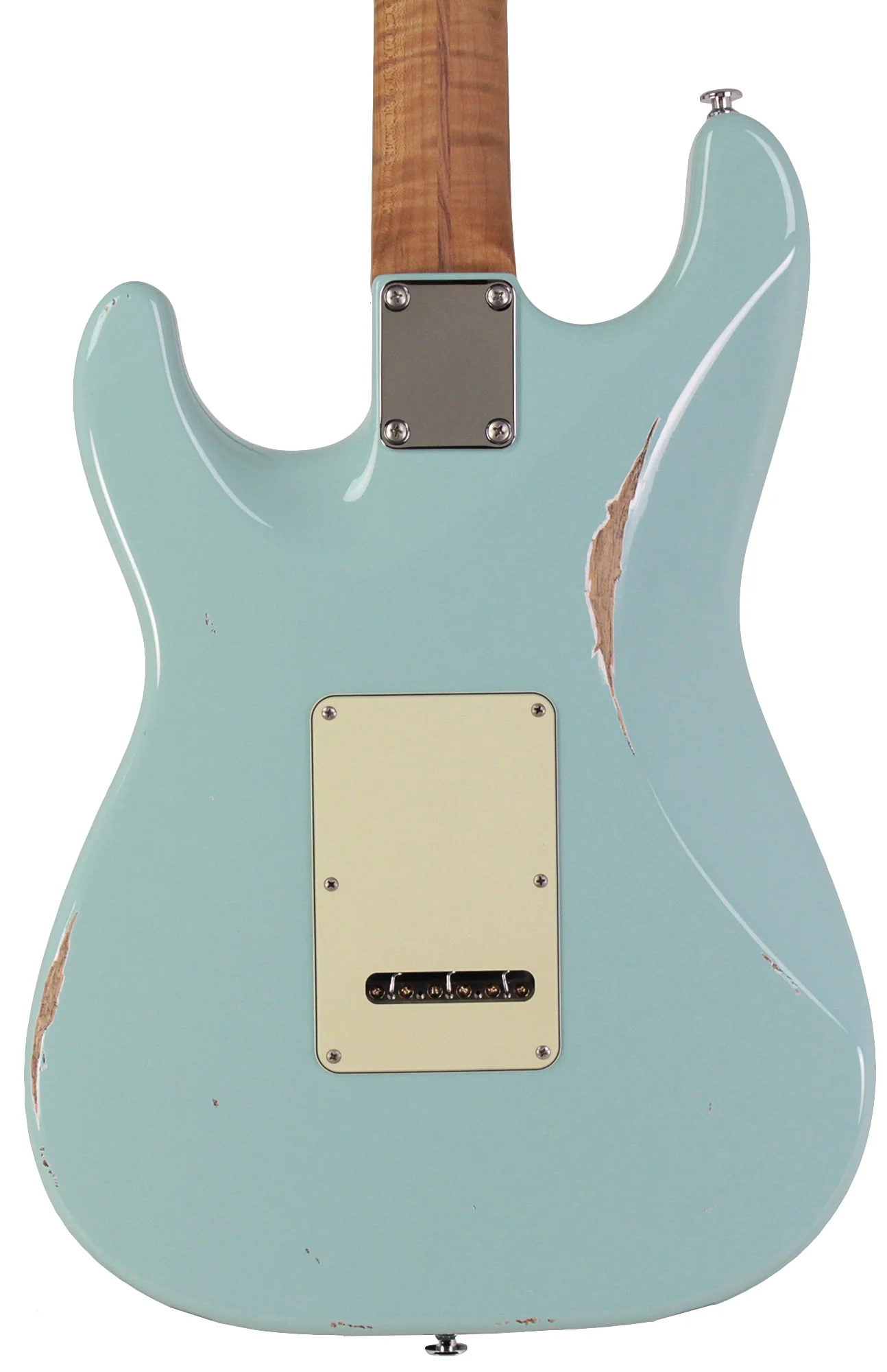 Suhr Select Classic S Antique HSS Guitar, Roasted Flamed Neck, Sonic Blue, Maple - Image 5