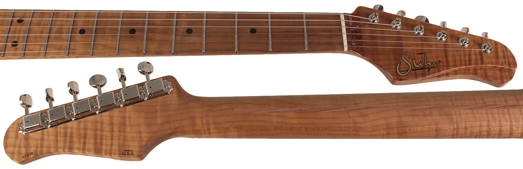 Suhr Select Classic S Antique HSS Guitar, Roasted Flamed Neck, Sonic Blue, Maple - Image 9