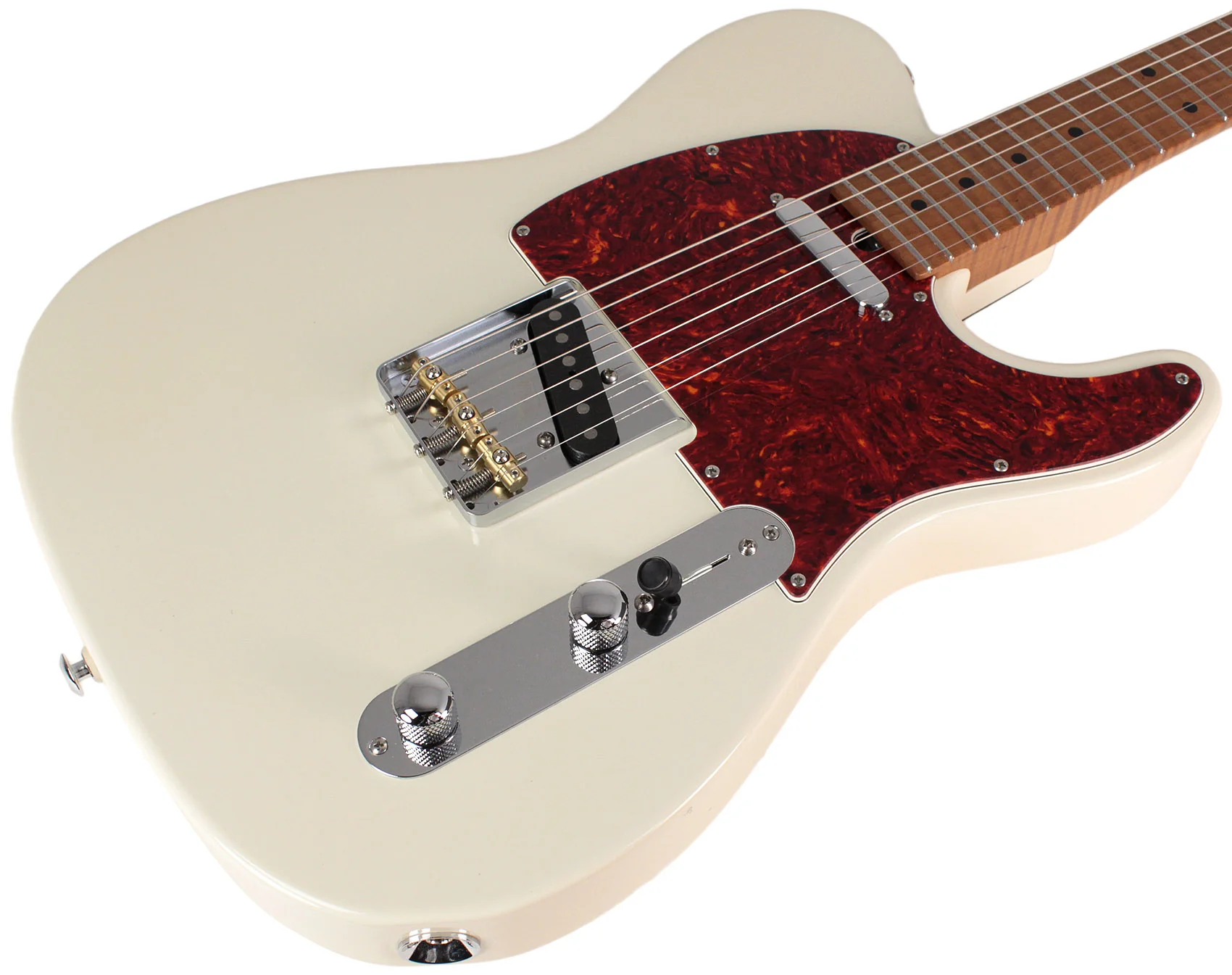 Suhr Select Classic T Guitar, Roasted Flamed Neck, Olympic White - Image 2