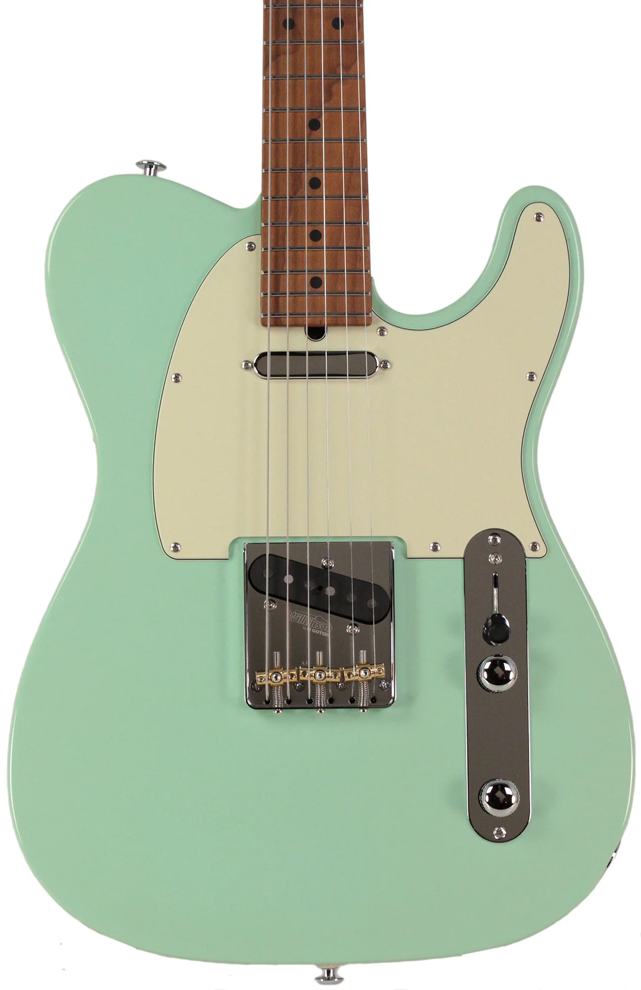 Suhr Select Classic T Guitar, Roasted Flamed Neck, Surf Green - Image 7
