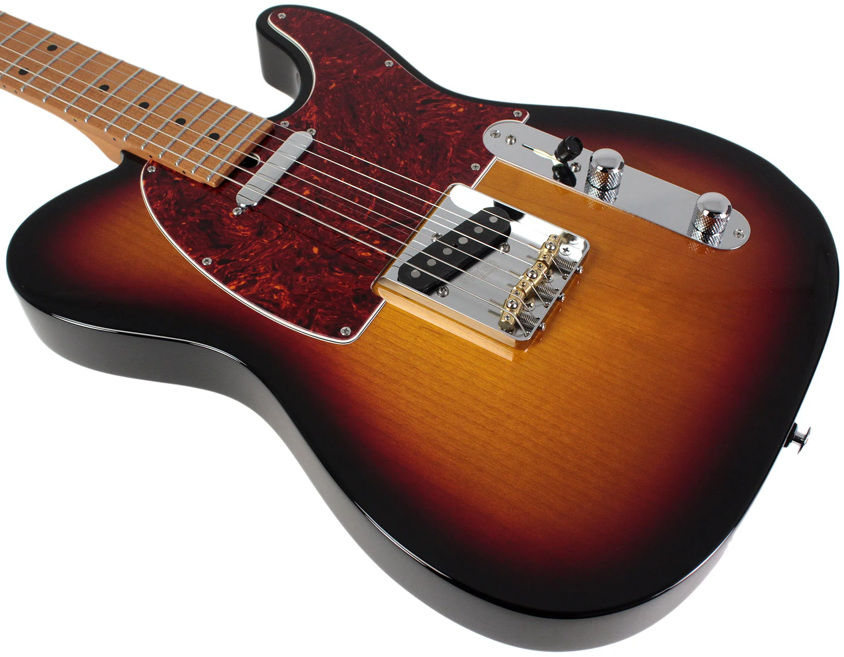 Suhr Select Classic T Guitar, Roasted Neck, 3-Tone Burst, Maple - Image 4