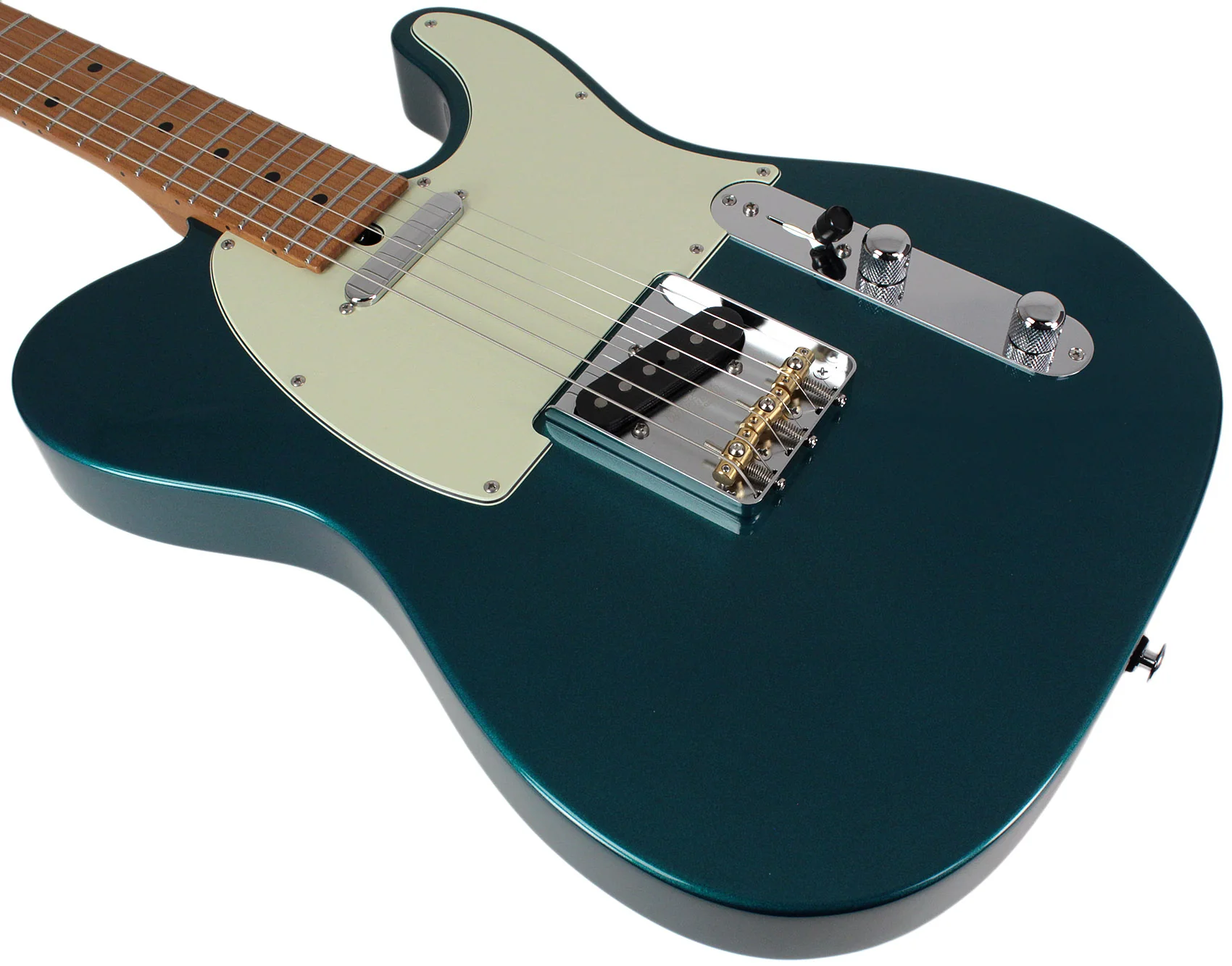 Suhr Select Classic T Guitar, Roasted Neck, Ocean Turquoise, Maple - Image 4