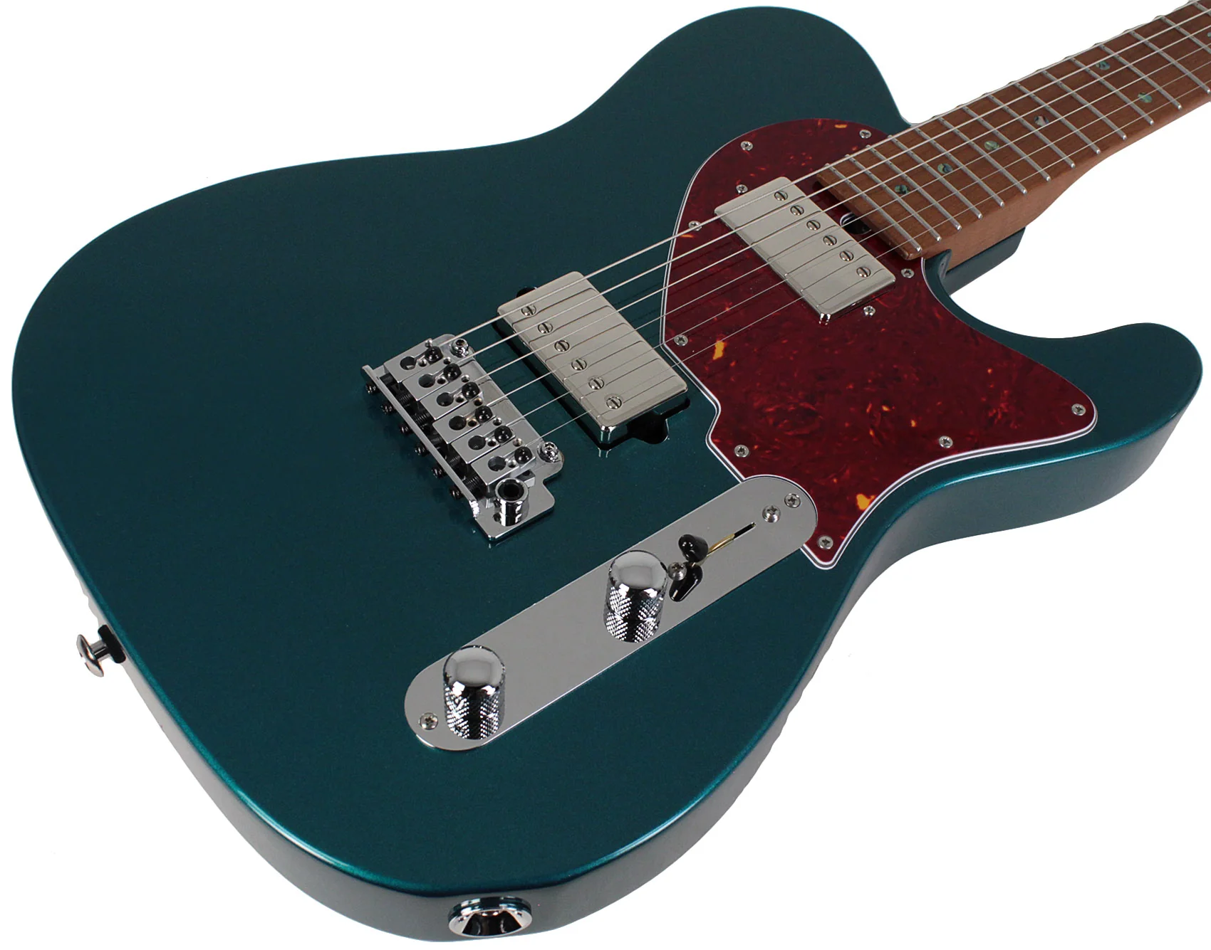 Suhr Select Classic T HH Guitar, Roasted Flamed Neck, Ocean Turquoise Metallic - Image 2