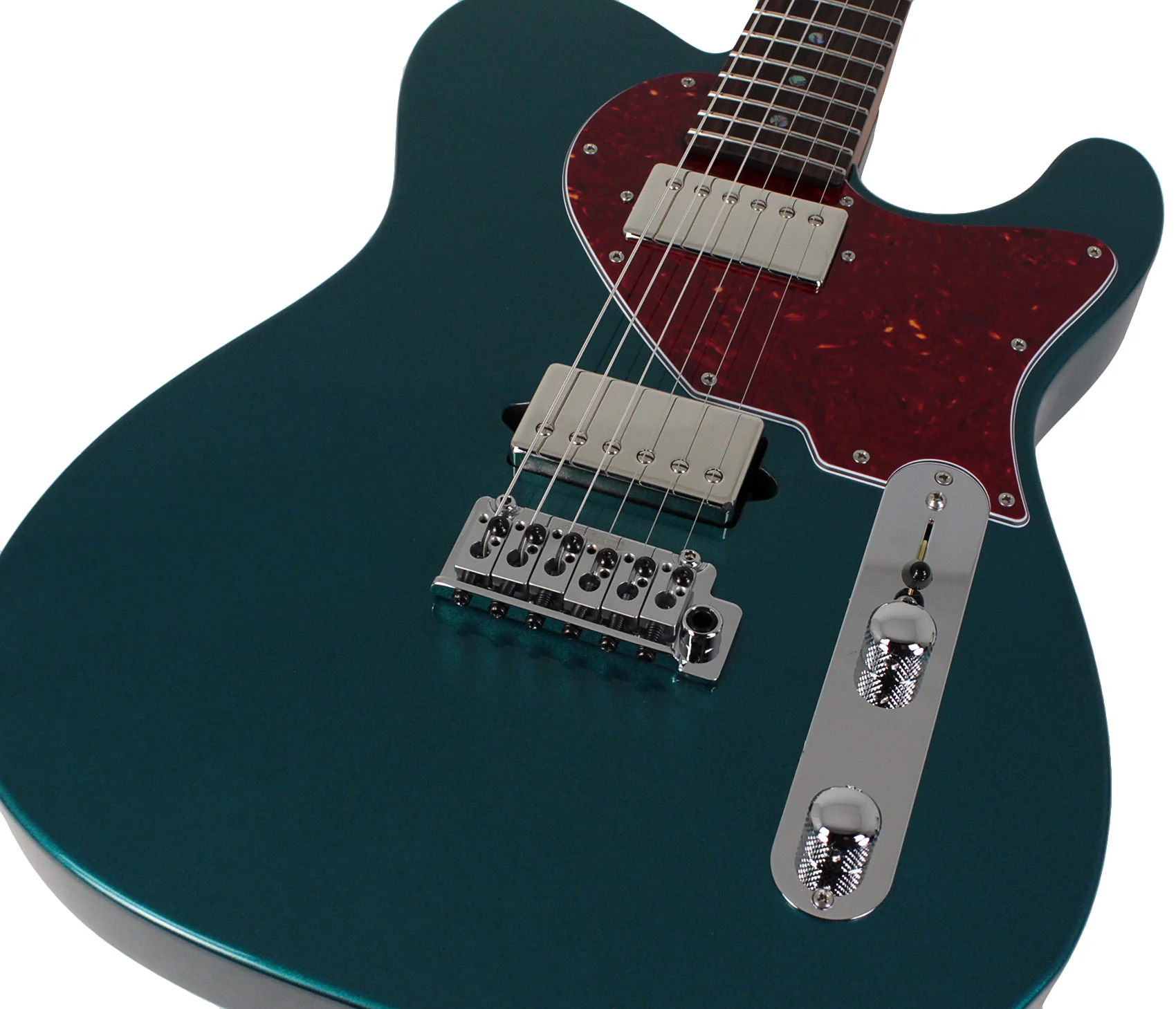 Suhr Select Classic T HH Guitar, Roasted Flamed Neck, Ocean Turquoise Metallic, Rosewood - Image 3