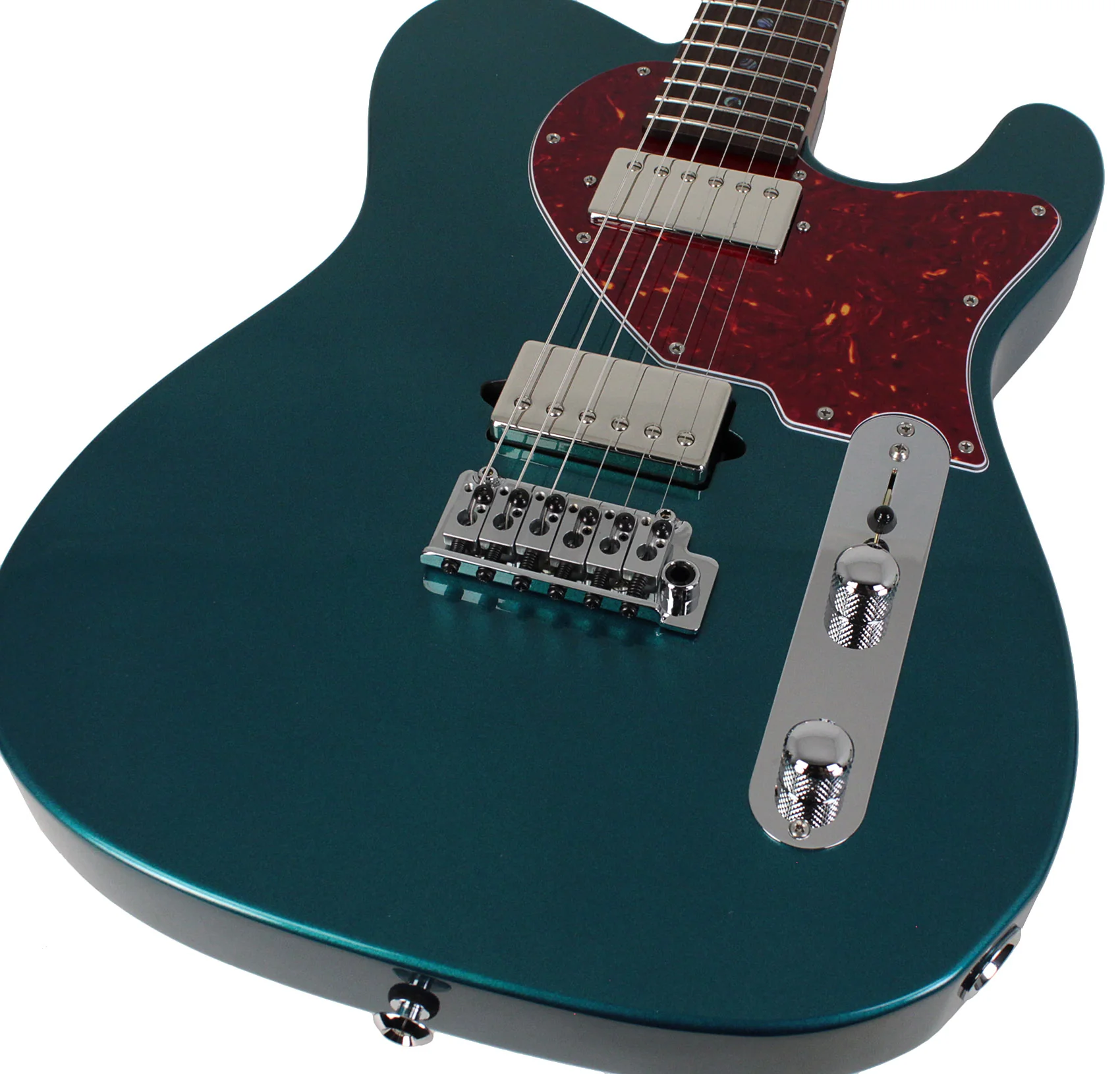 Suhr Select Classic T HH Guitar, Roasted Flamed Neck, Ocean Turquoise Metallic, Rosewood - Image 3