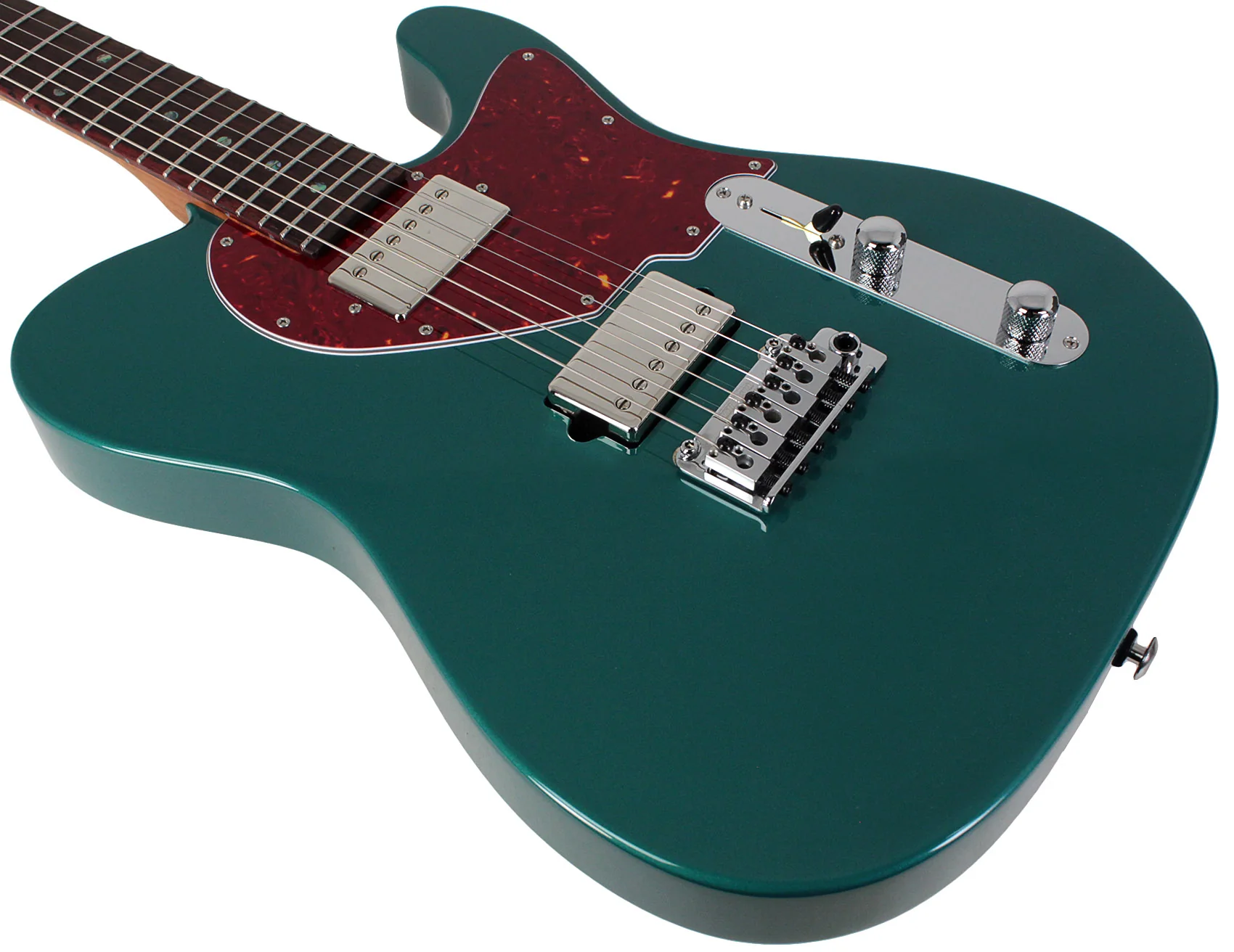 Suhr Select Classic T HH Guitar, Roasted Flamed Neck, Sherwood Green Metallic, Rosewood - Image 4