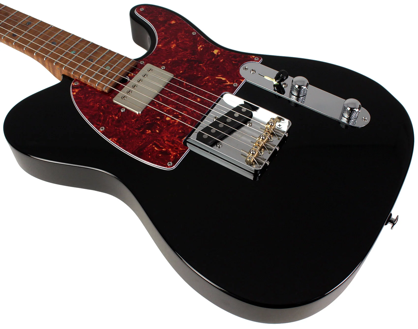 Suhr Select Classic T HS Roasted, Flamed, Swamp Ash, Black, Hardshell - Image 4
