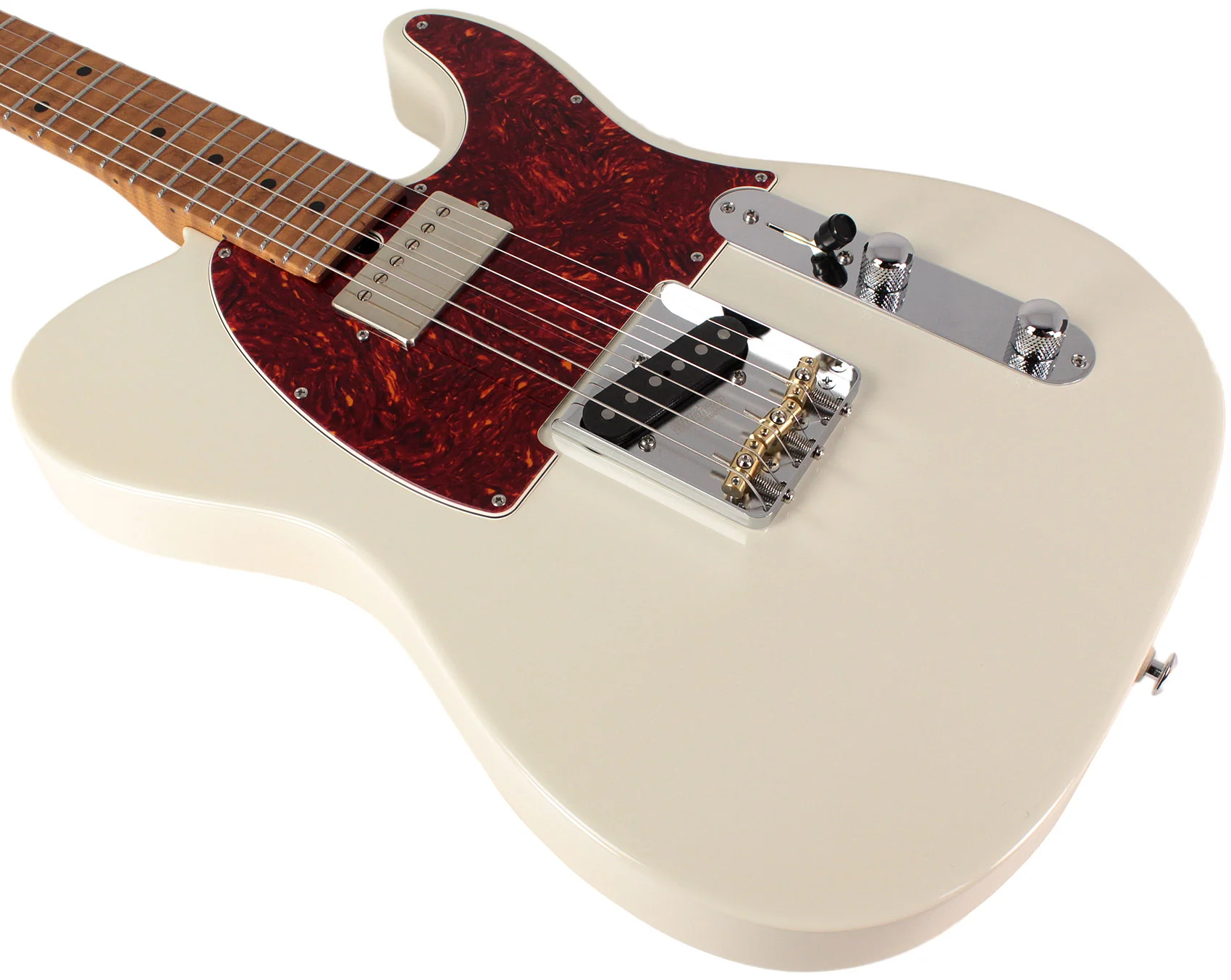 Suhr Select Classic T HS Roasted, Flamed, Swamp Ash, Olympic White, Hardshell - Image 4