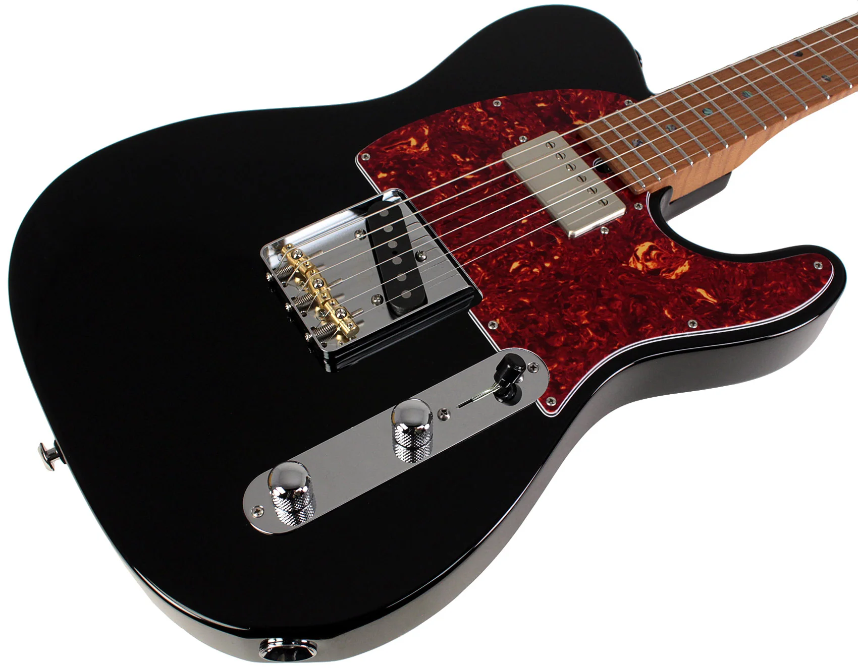 Suhr Select Classic T HS Roasted, Flamed, Swamp Ash, Black, Hardshell - Image 2