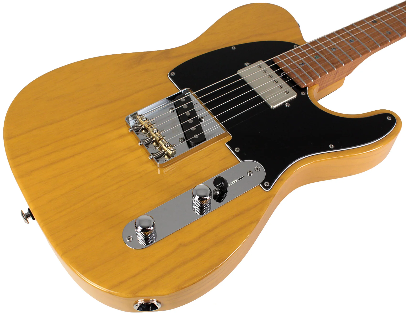 Suhr Select Classic T HS Roasted, Flamed, Swamp Ash, Butterscotch Blonde, Hardshell - Image 2