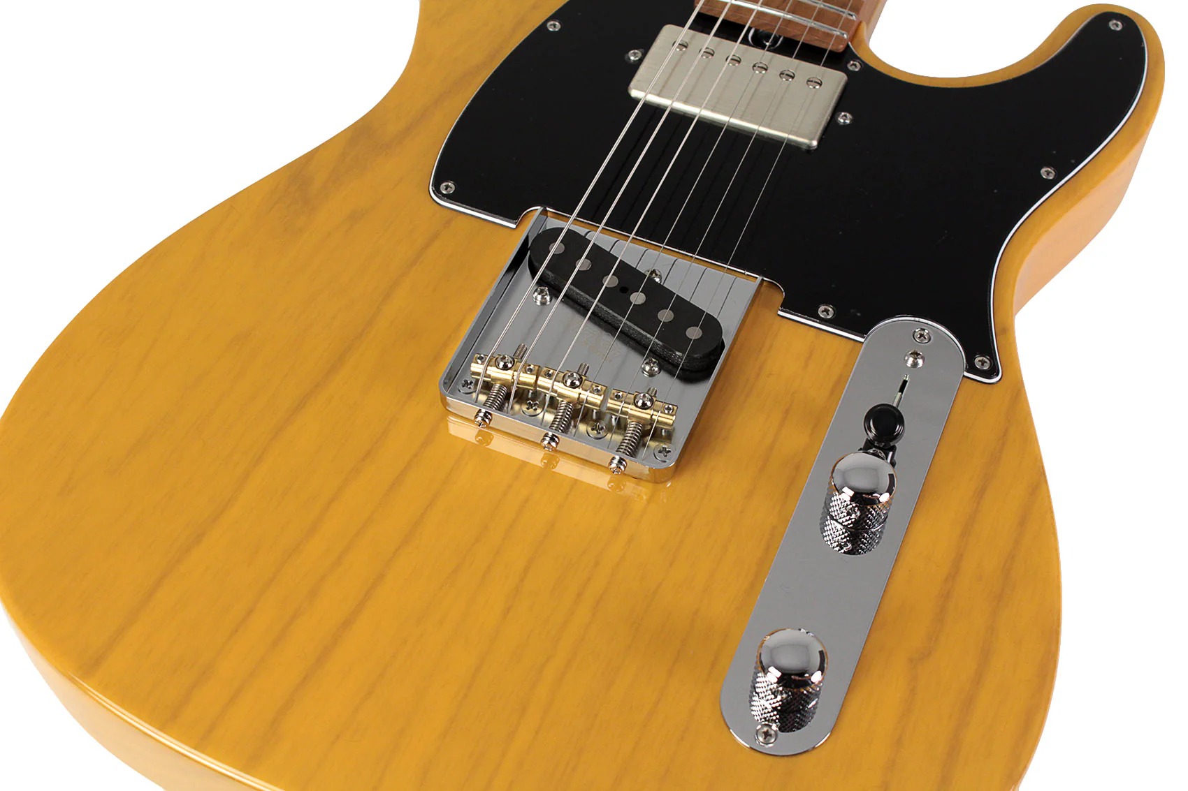 Suhr Select Classic T HS Roasted, Flamed, Swamp Ash, Butterscotch Blonde, Hardshell - Image 3