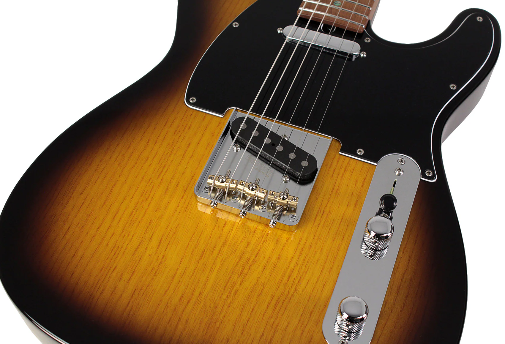 Suhr Select Classic T Roasted, Flamed, Swamp Ash, 2-Tone Tobacco Burst, Hardshell - Image 3