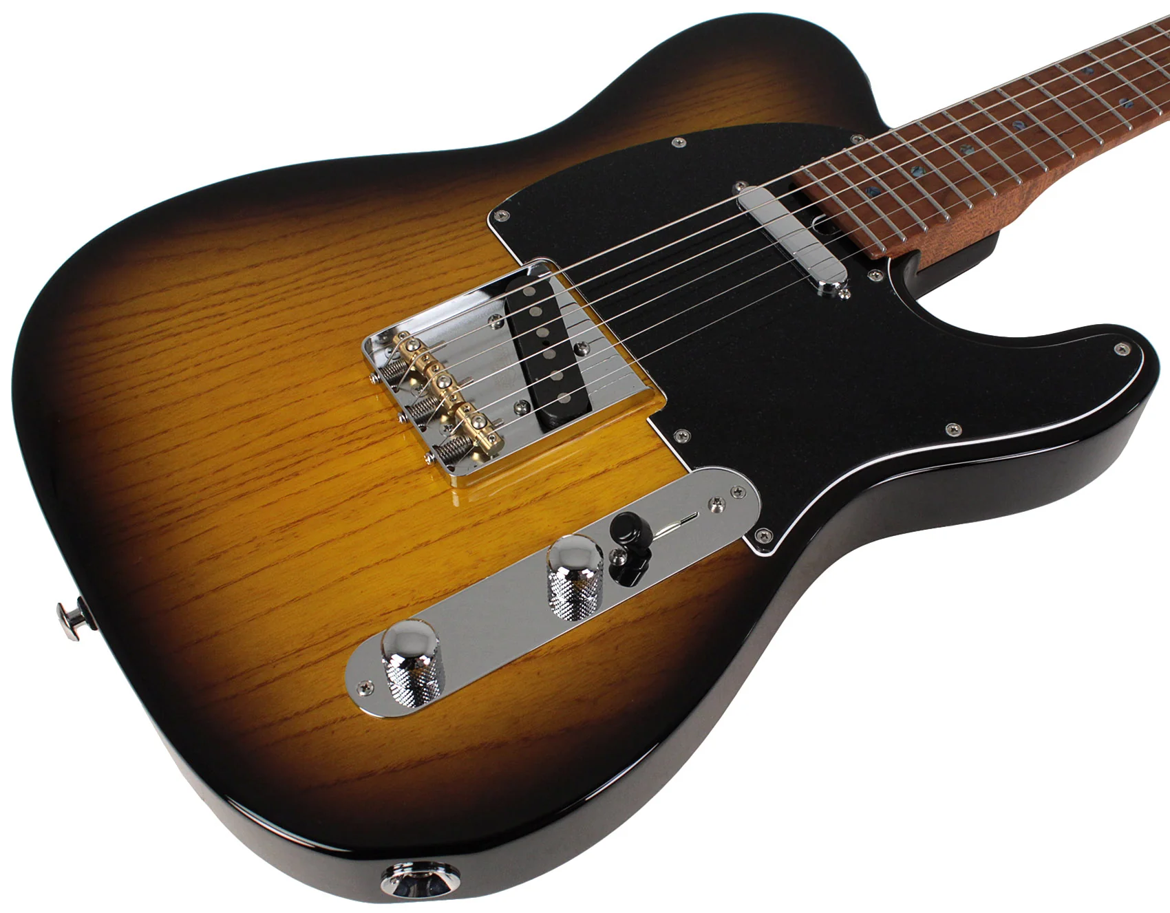 Suhr Select Classic T Roasted, Flamed, Swamp Ash, 2-Tone Tobacco Burst - Image 2