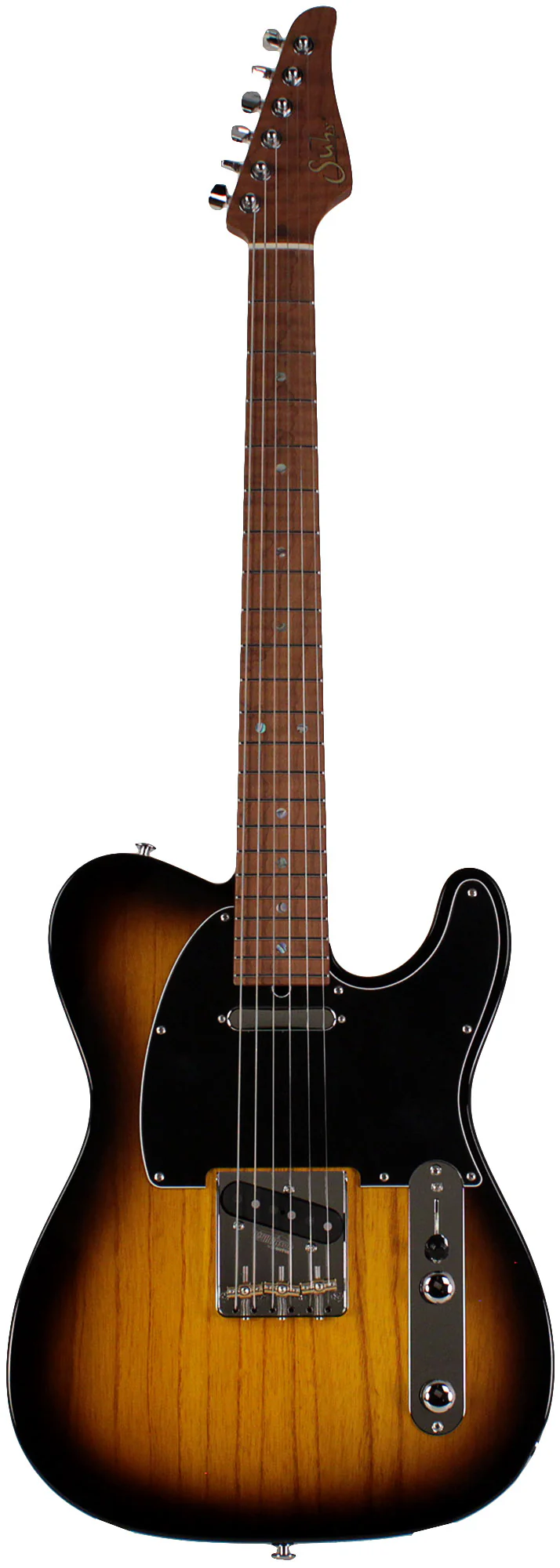 Suhr Select Classic T Roasted, Flamed, Swamp Ash, 2-Tone Tobacco Burst, Hardshell