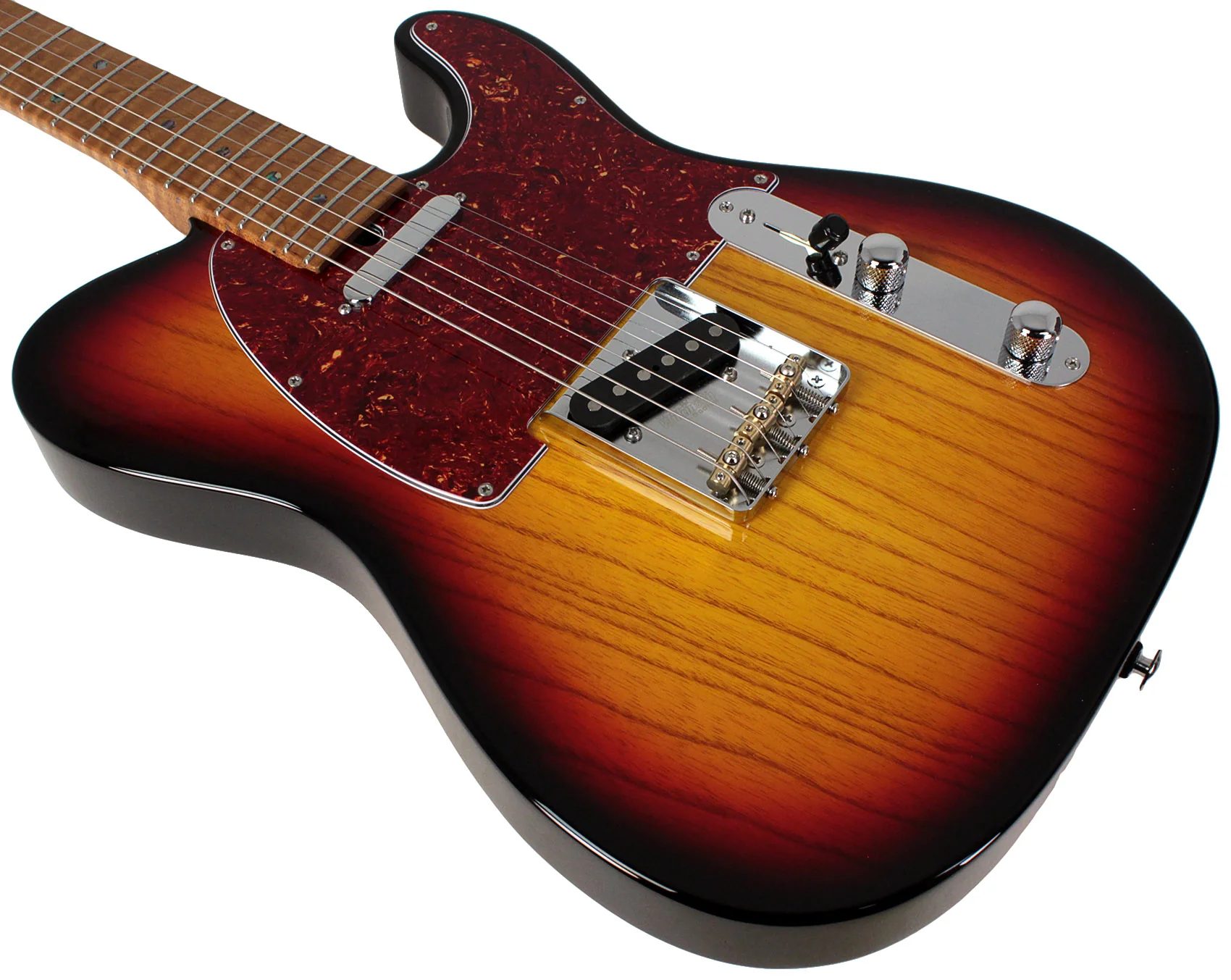 Suhr Select Classic T Roasted, Flamed, Swamp Ash, 3-Tone Burst - Image 4