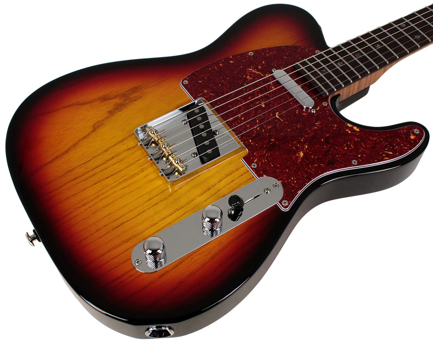Suhr Select Classic T Roasted, Flamed, Swamp Ash, 3-Tone Burst, Rosewood - Image 2