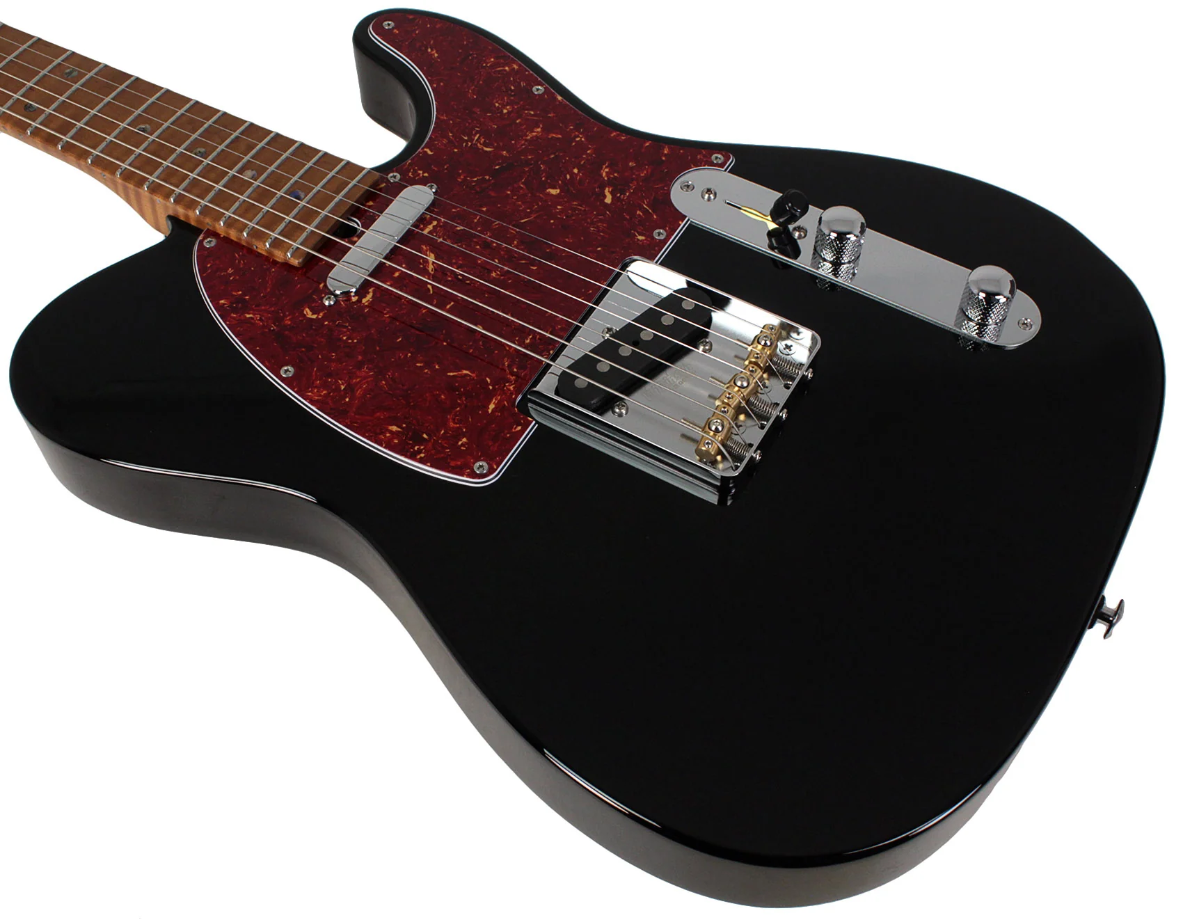 Suhr Select Classic T Roasted, Flamed, Swamp Ash, Black - Image 4