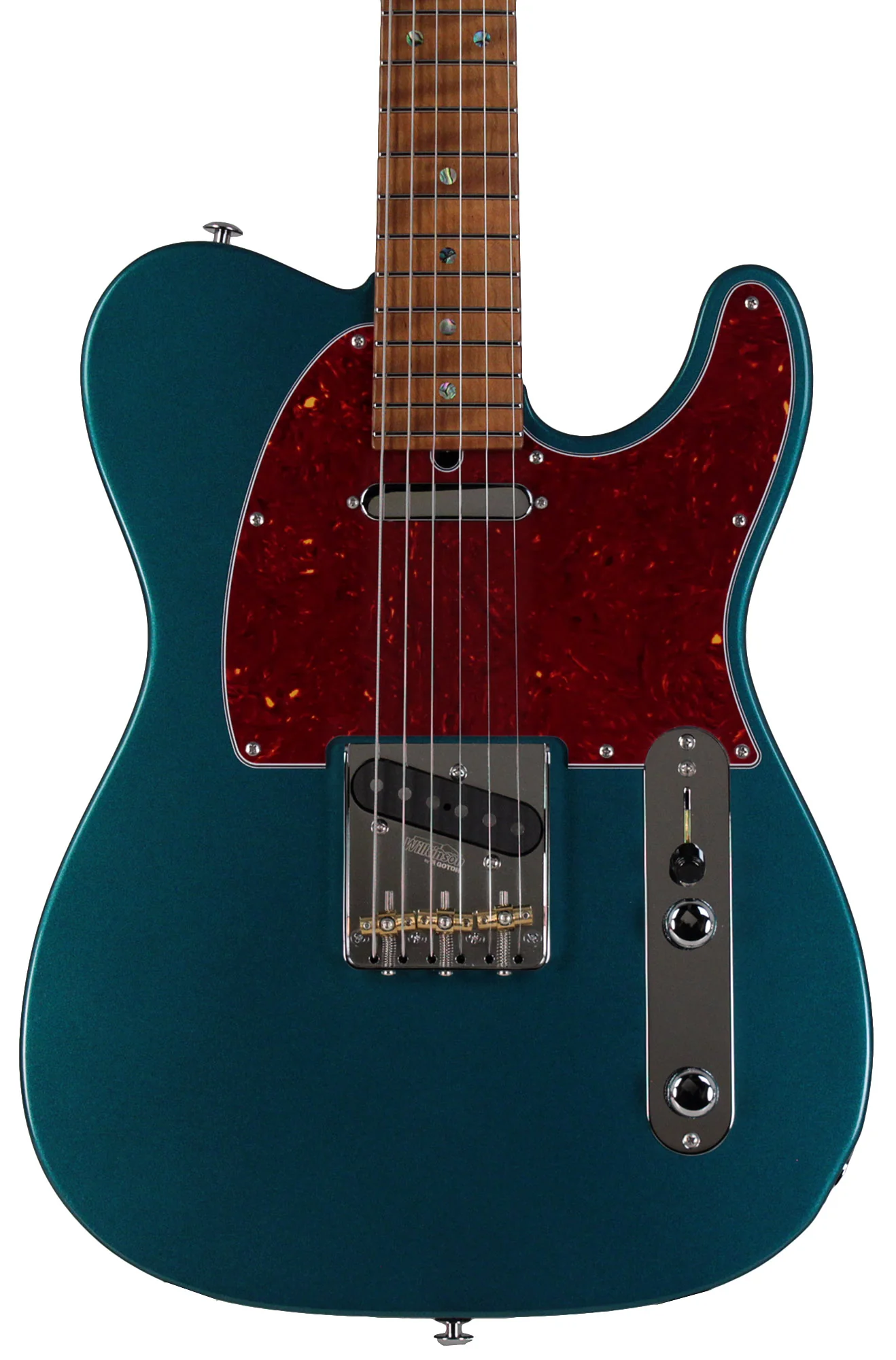 Suhr Select Classic T Roasted, Flamed, Swamp Ash, Ocean Turquoise Metallic, Maple - Image 6
