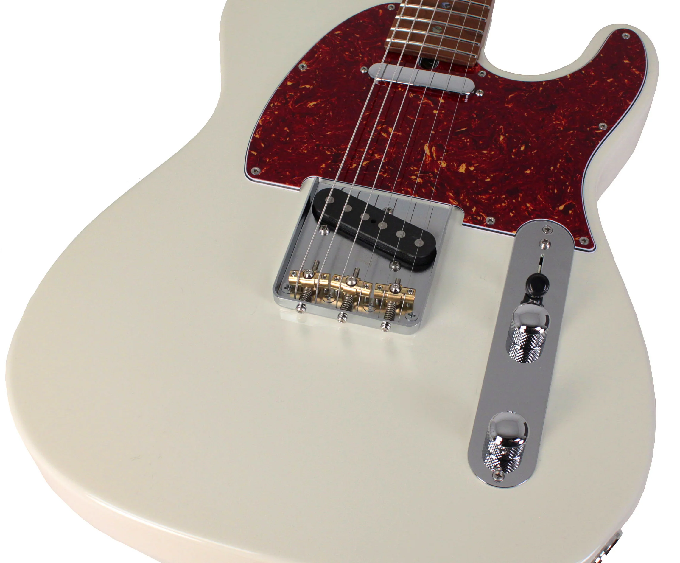 Suhr Select Classic T Roasted, Flamed, Swamp Ash, Olympic White - Image 3