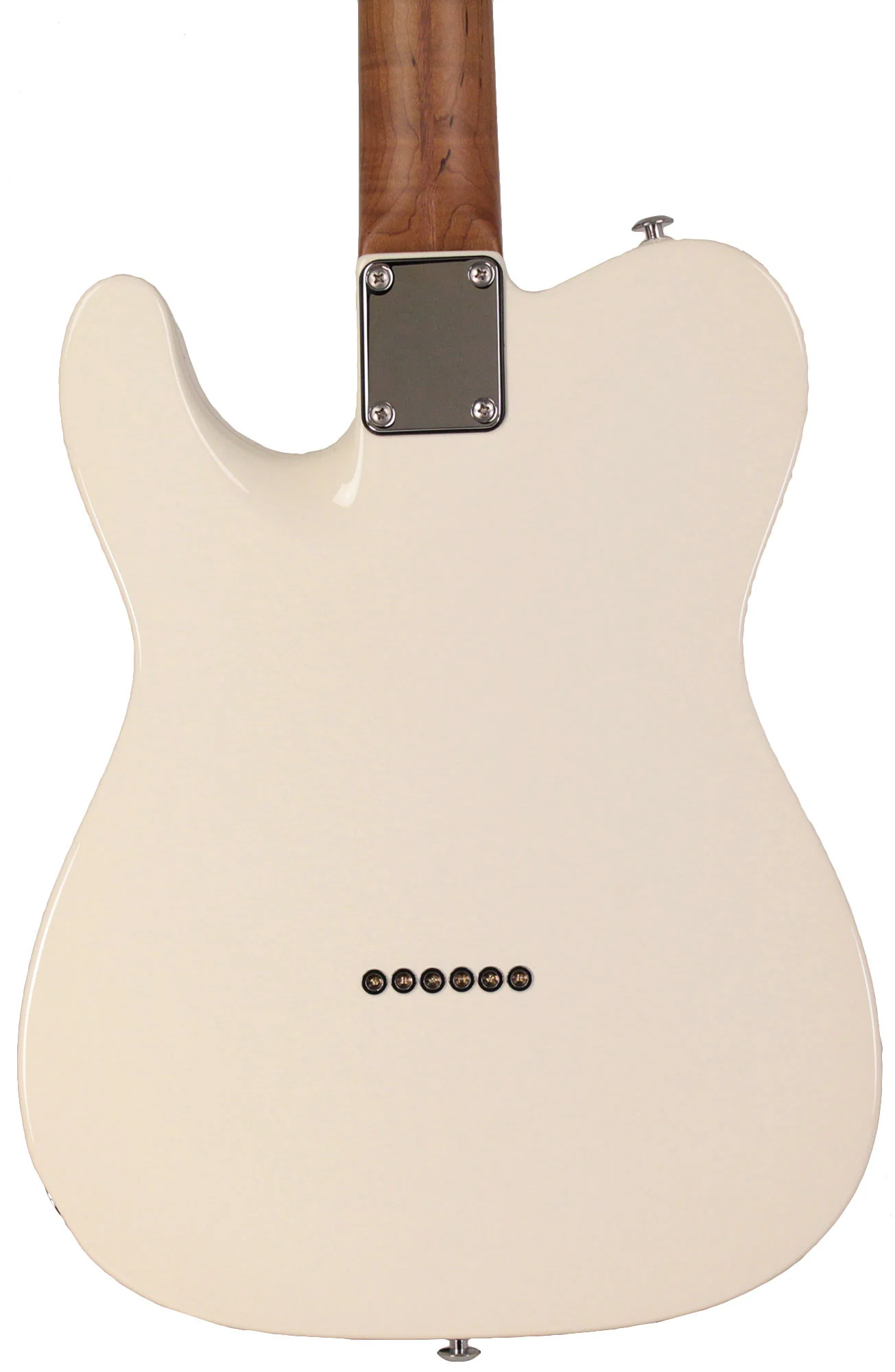Suhr Select Classic T Roasted, Flamed, Swamp Ash, Olympic White - Image 7