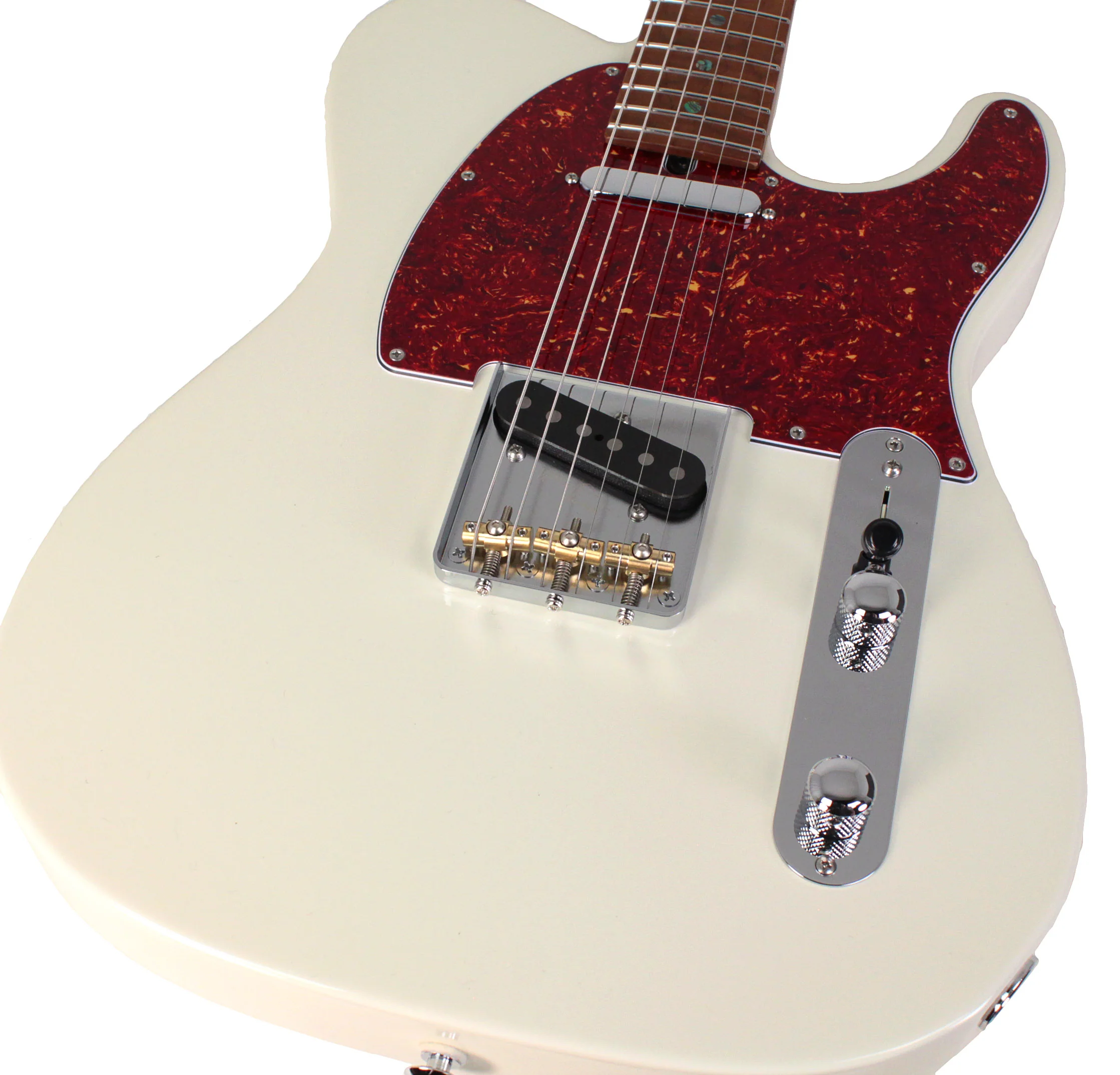 Suhr Select Classic T Roasted, Flamed, Swamp Ash, Olympic White - Image 3