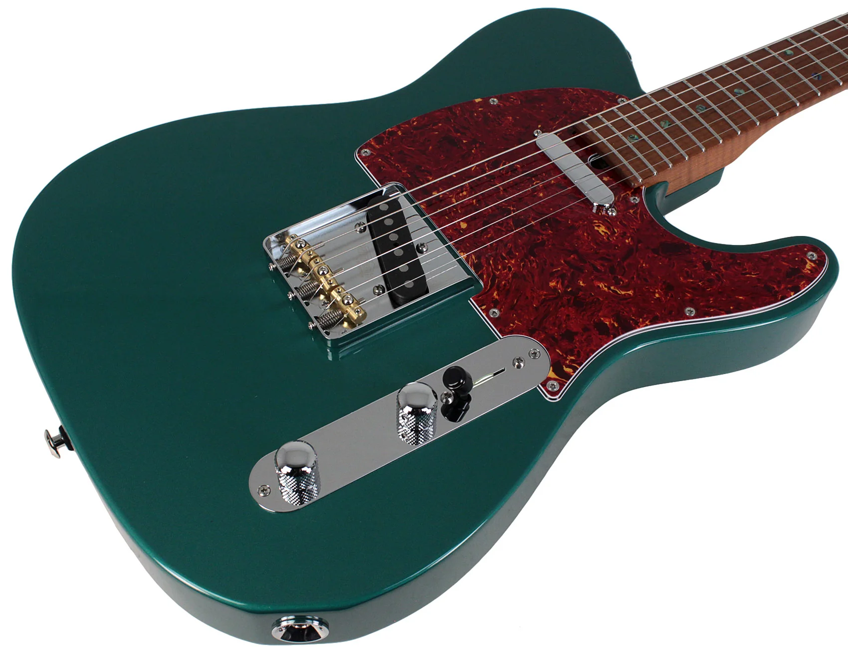 Suhr Select Classic T Roasted, Flamed, Swamp Ash, Sherwood Green Metallic, Maple - Image 2